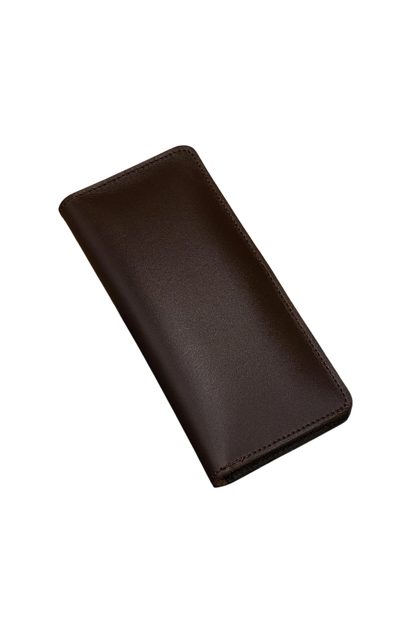 Men’s Dark Brown Leather Wallet - Slim Bifold Design