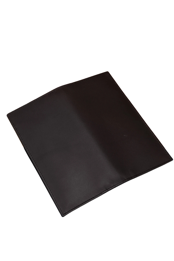 Men’s Brown Leather Long Wallet - Slim Design