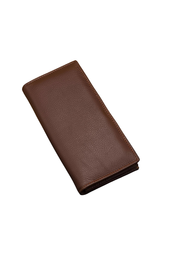 Men’s Dark Brown Leather Wallet - Stylish Bifold Slim Fit