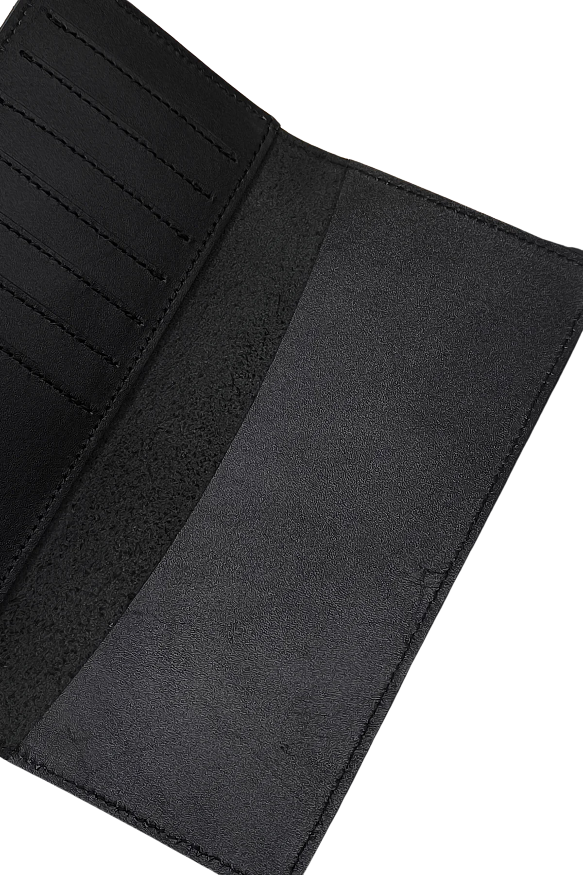 Black Leather Long Wallet – Slim & Elegant Design