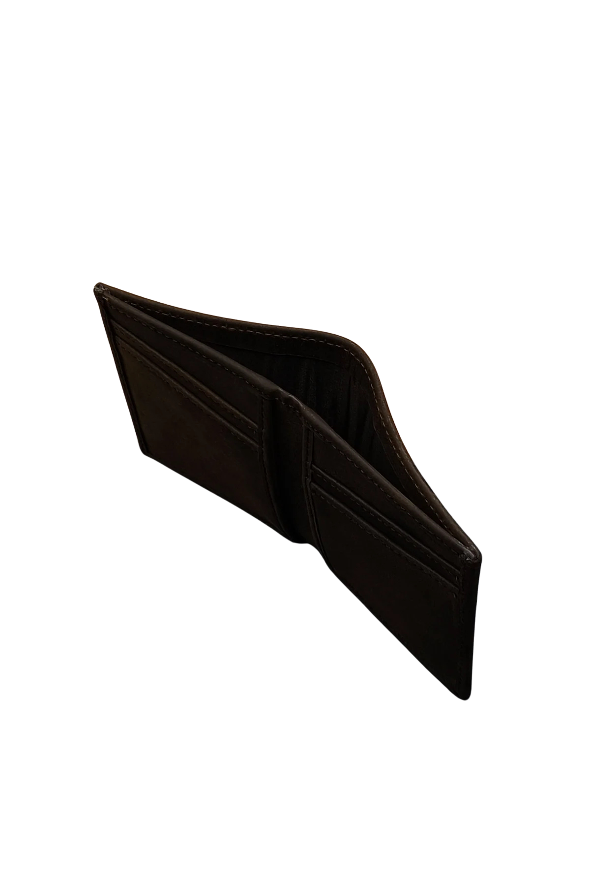 Men’s Slim Leather Wallet – Dark Brown Trifold Style