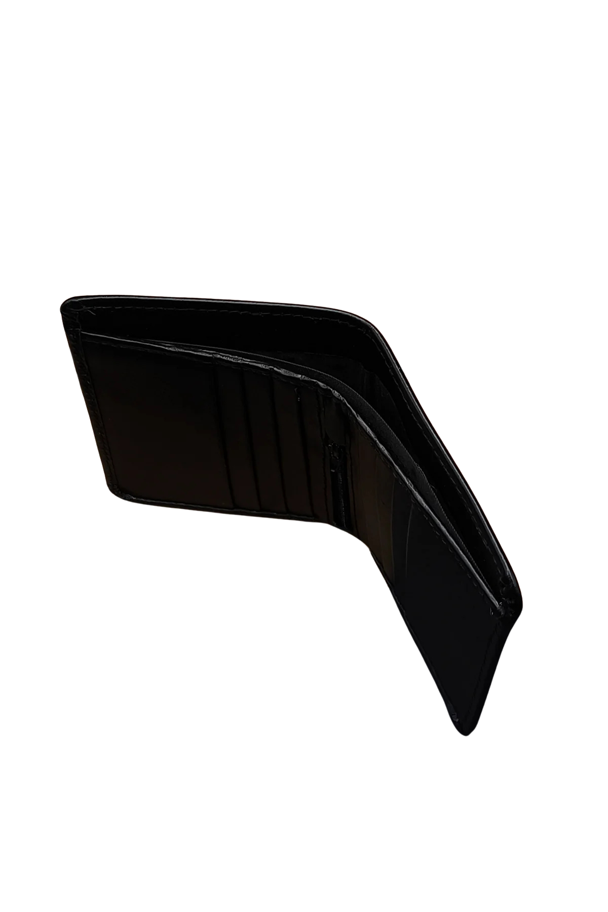 Sleek Black Leather Bifold Wallet