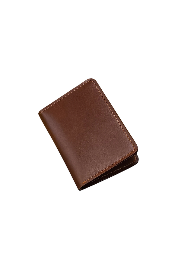 Sleek Brown Leather Bifold Wallet