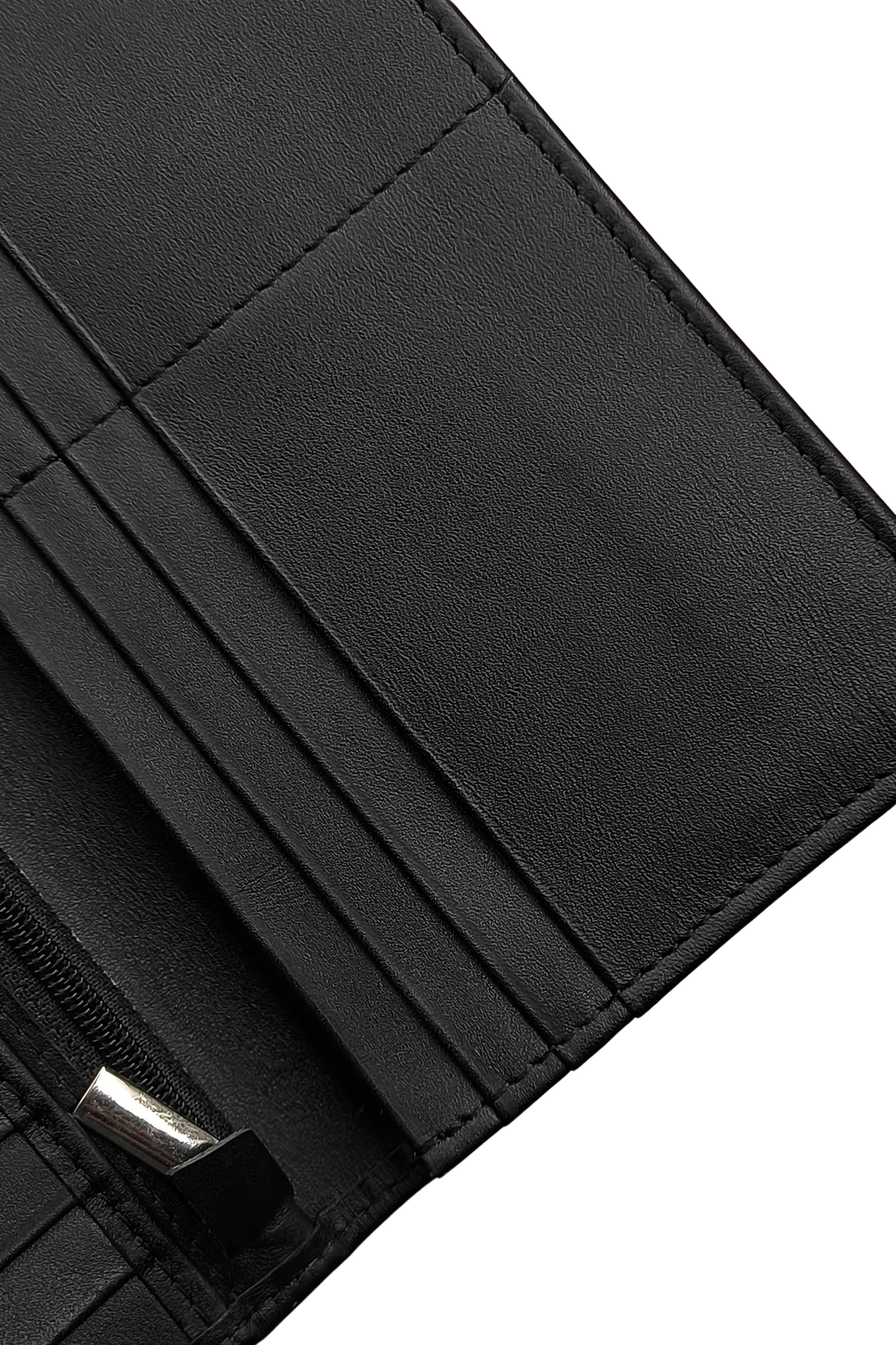 Men's Black Leather Wallet - Sleek Bifold Slim Design