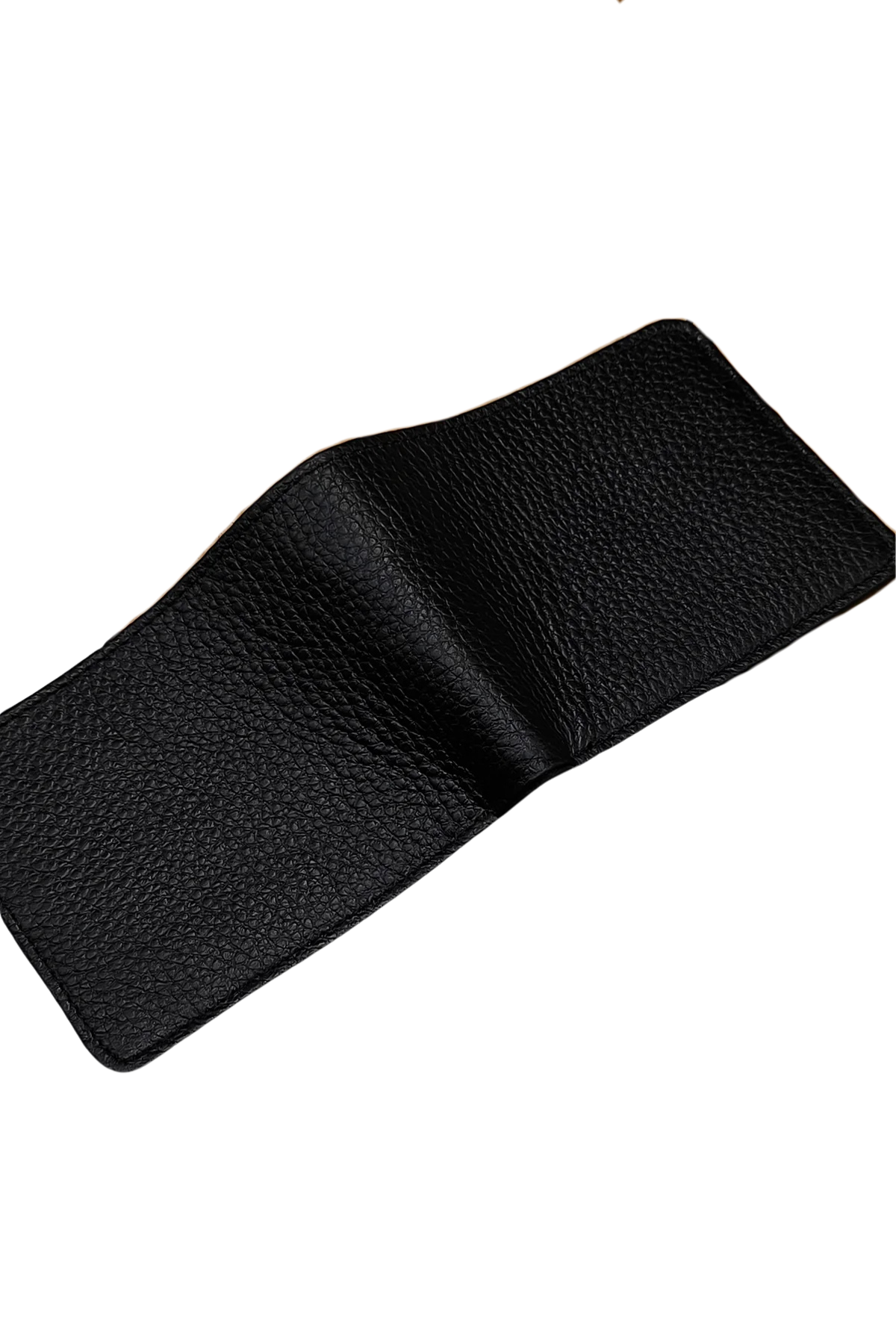 Luxury Black Leather Wallet - Slim Bifold