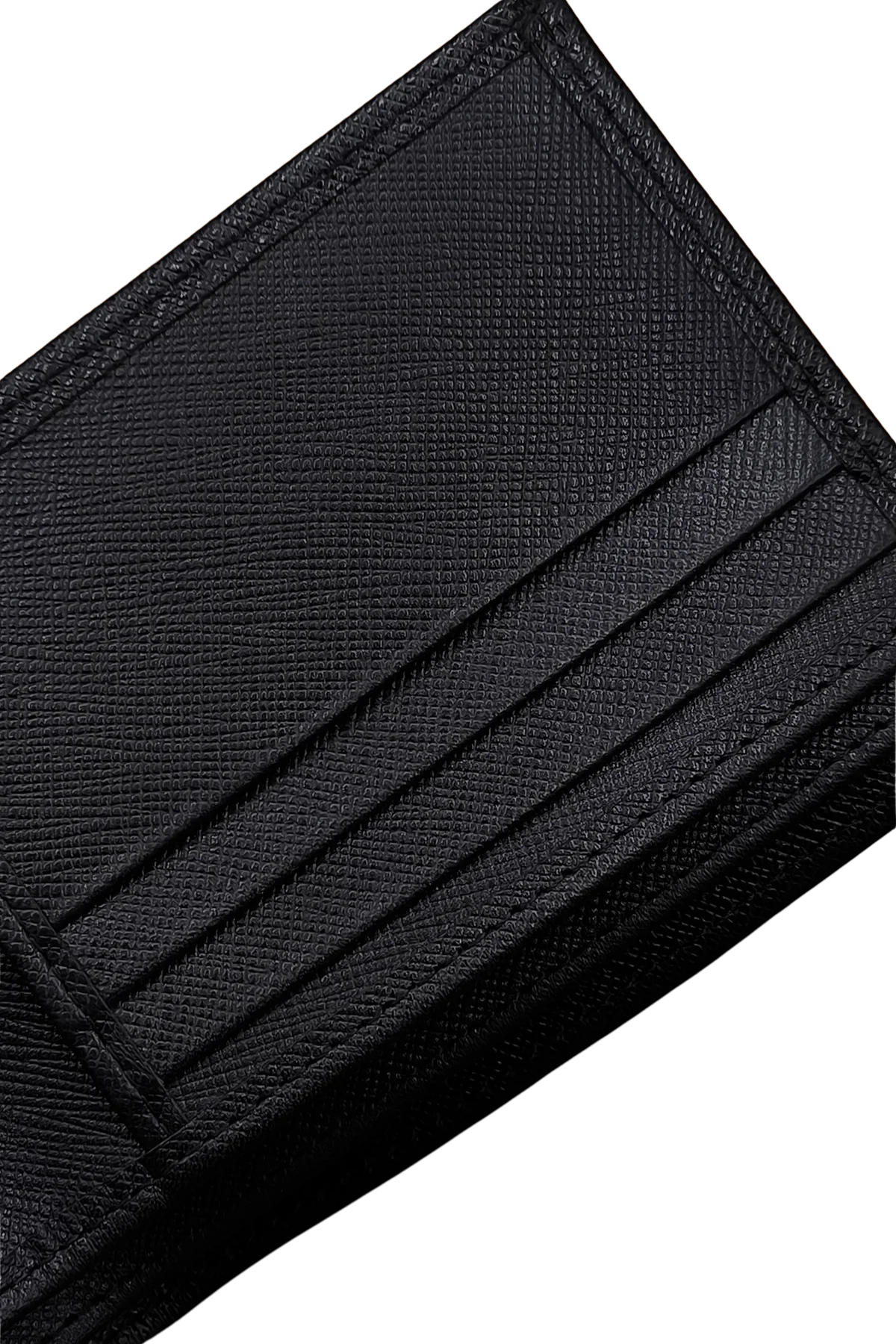 Stylish Black Leather Bifold Wallet - Slim Fit
