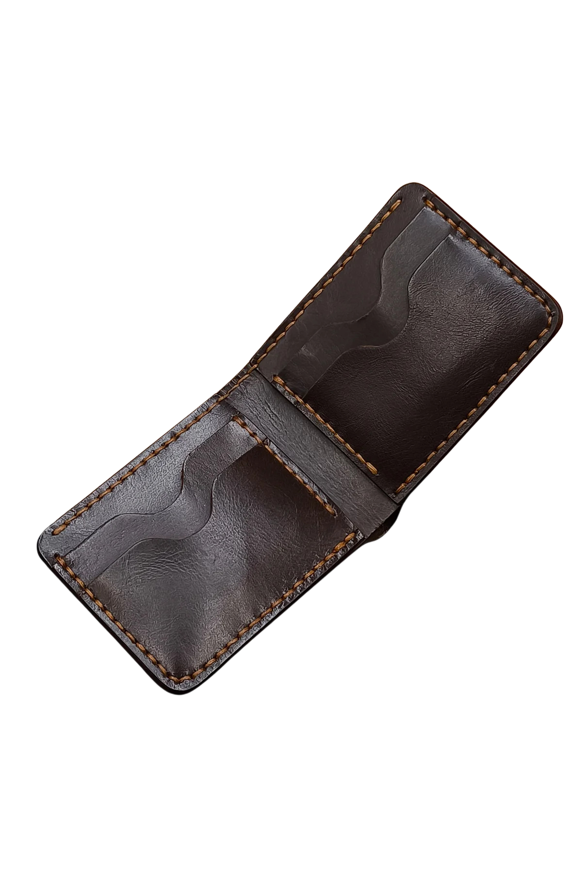 Classic Dark Brown Leather Bifold Wallet - Timeless & Durable Design