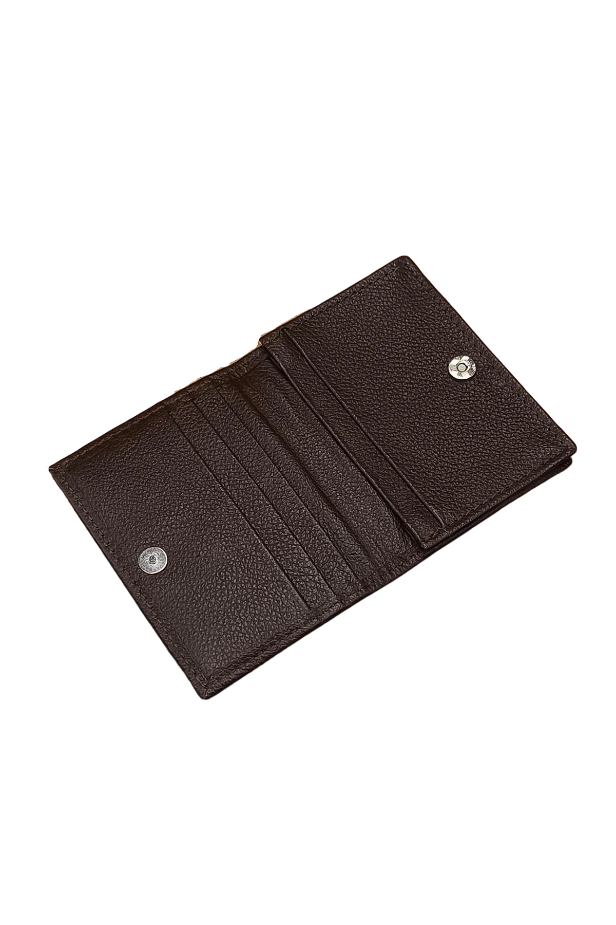 Slim Brown Leather Wallet for Men – Classic Pebbled Finish