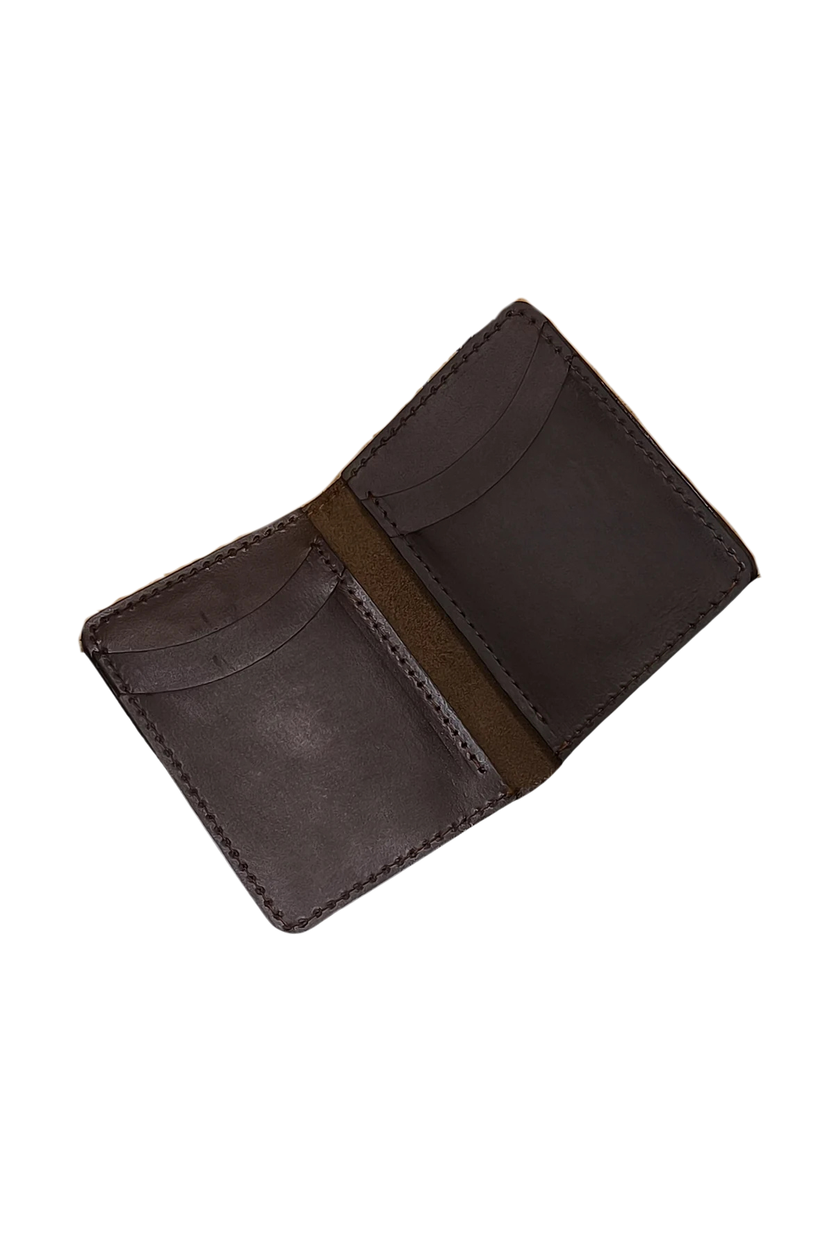 Minimalist Brown Leather Cardholder Wallet