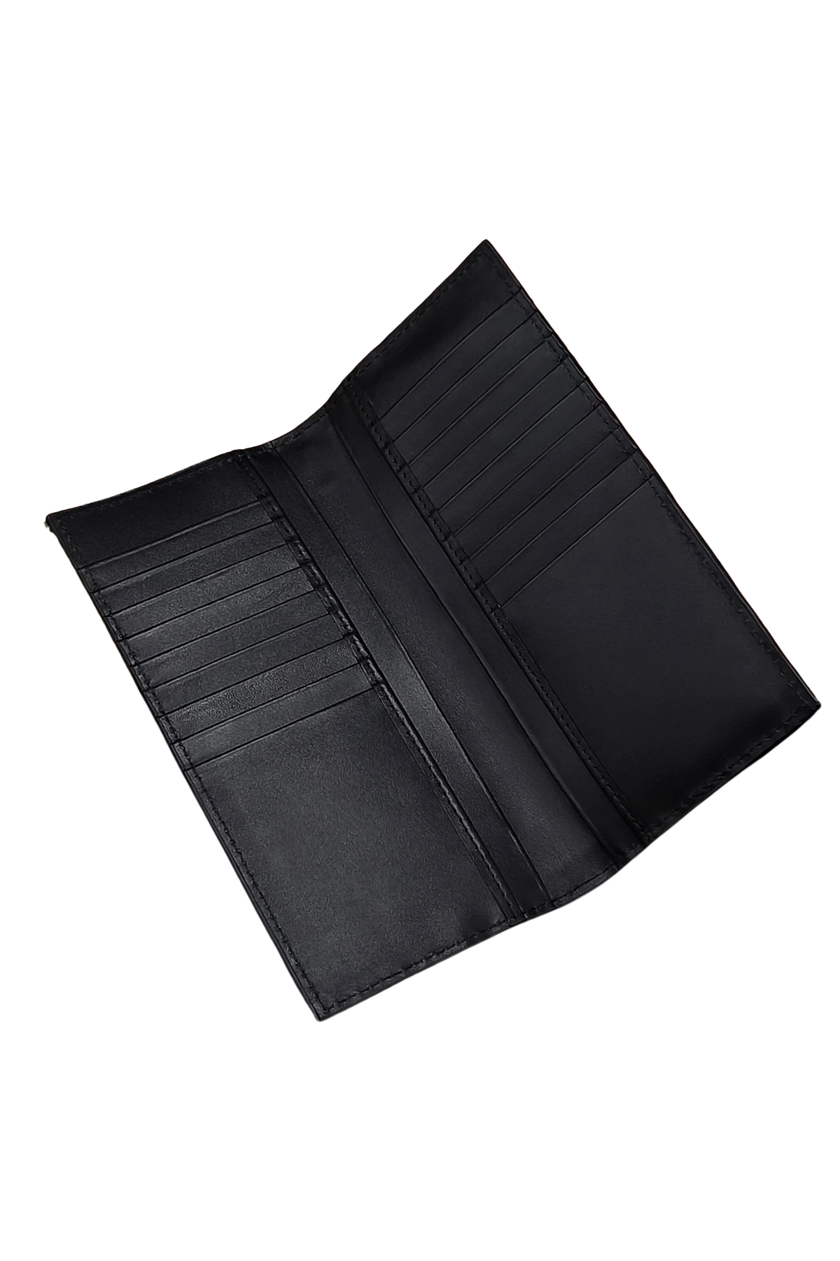 Men’s Black Crocodile-Textured Leather Wallet - Slim Fit