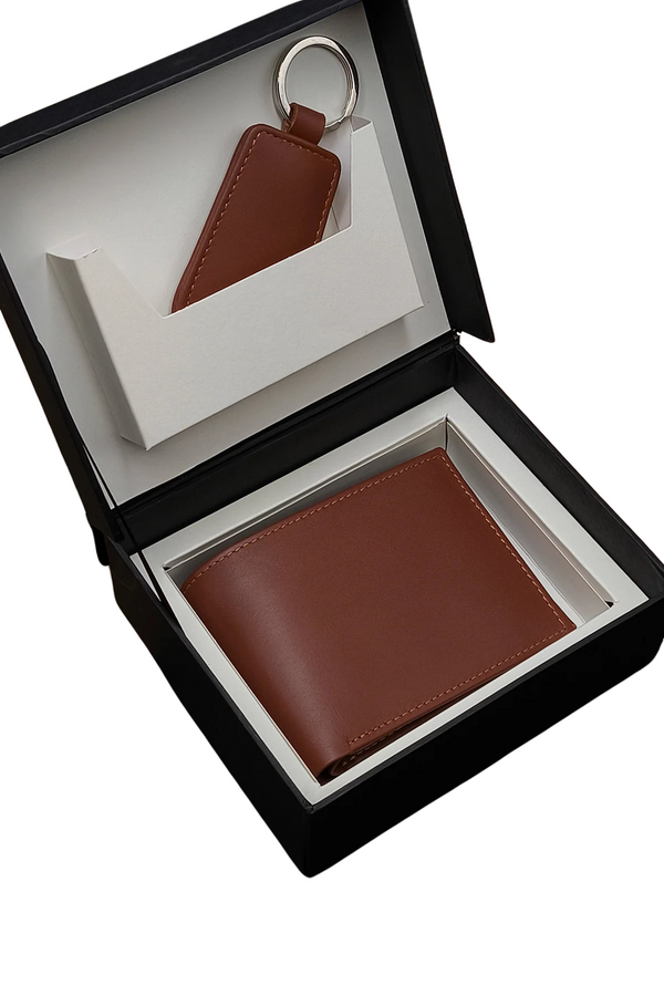 Men’s Classic Brown Leather Wallet – Bifold Slim Design