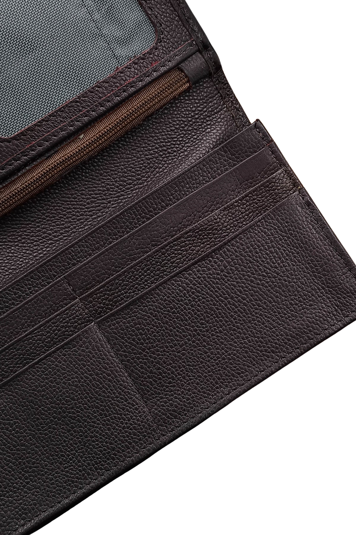 Men’s Dark Brown Leather Wallet - Slim Bifold Design