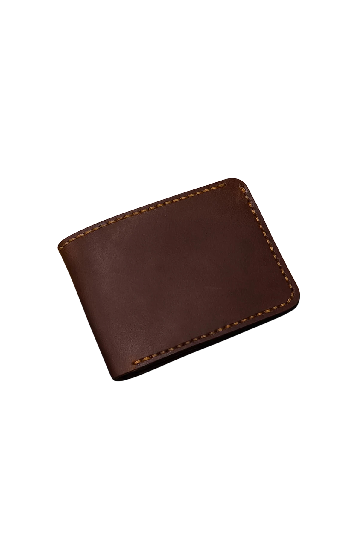 Hand-Stitched Leather Wallet – Dark Brown Bifold for Men