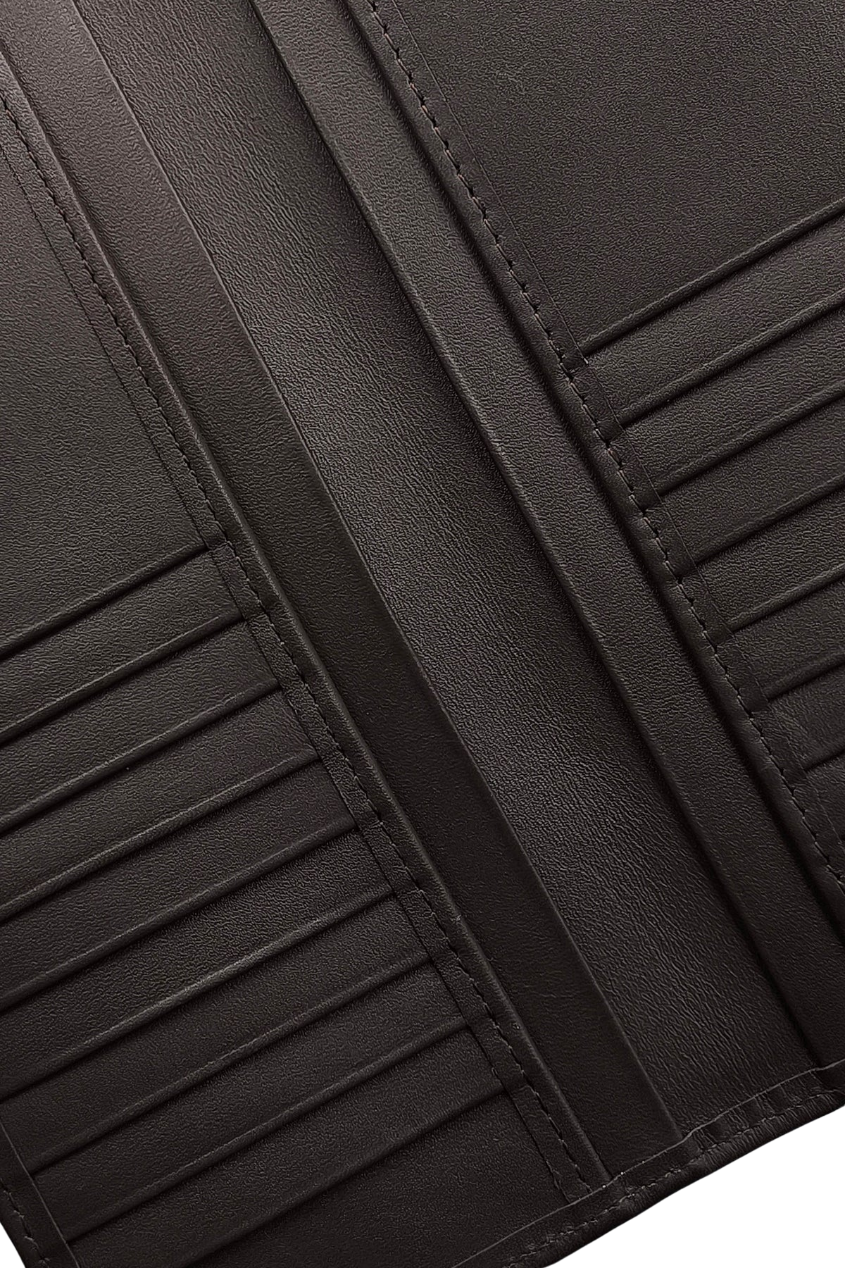 Men’s Brown Leather Long Wallet - Slim Design