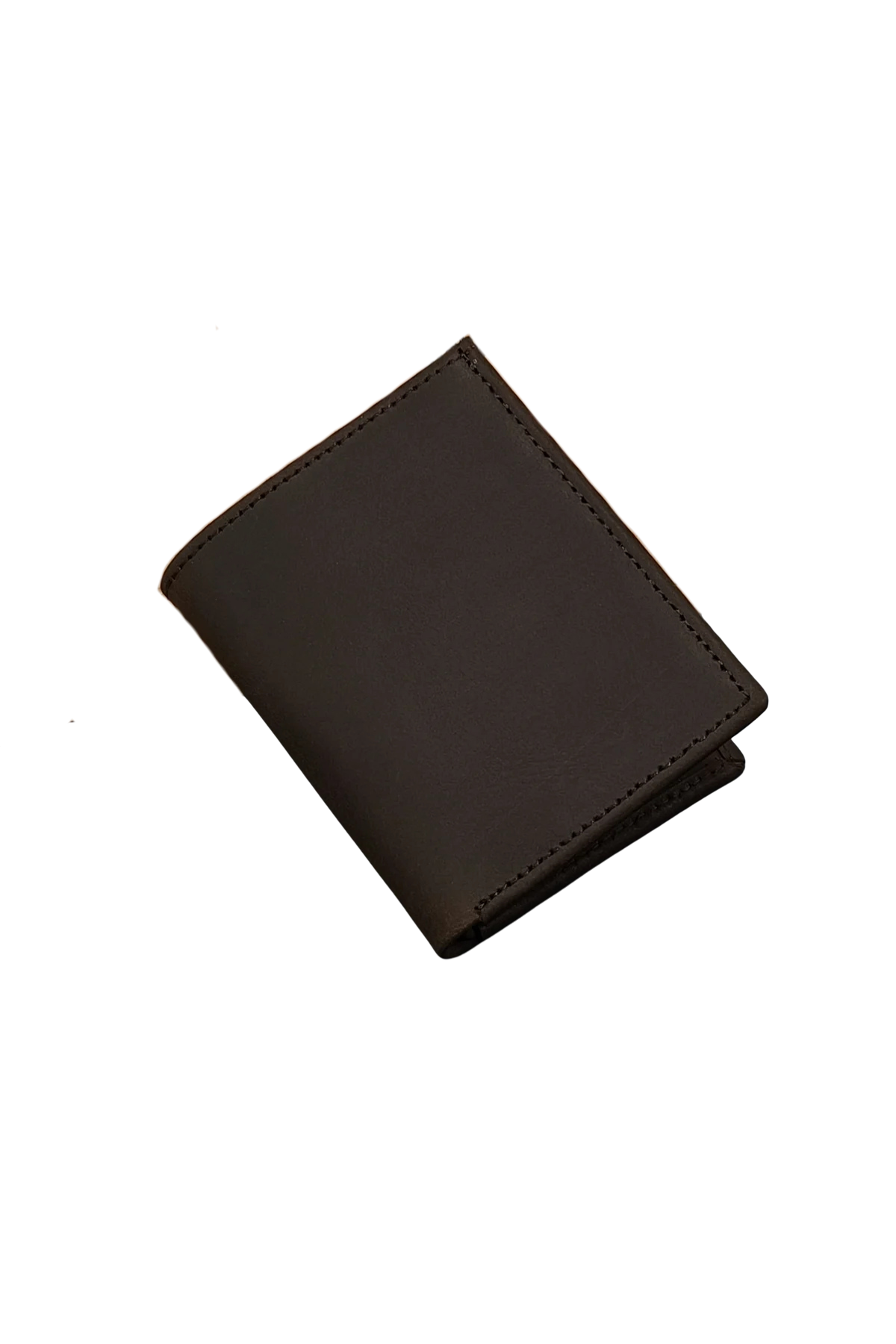 Men’s Slim Leather Wallet – Dark Brown Trifold Style