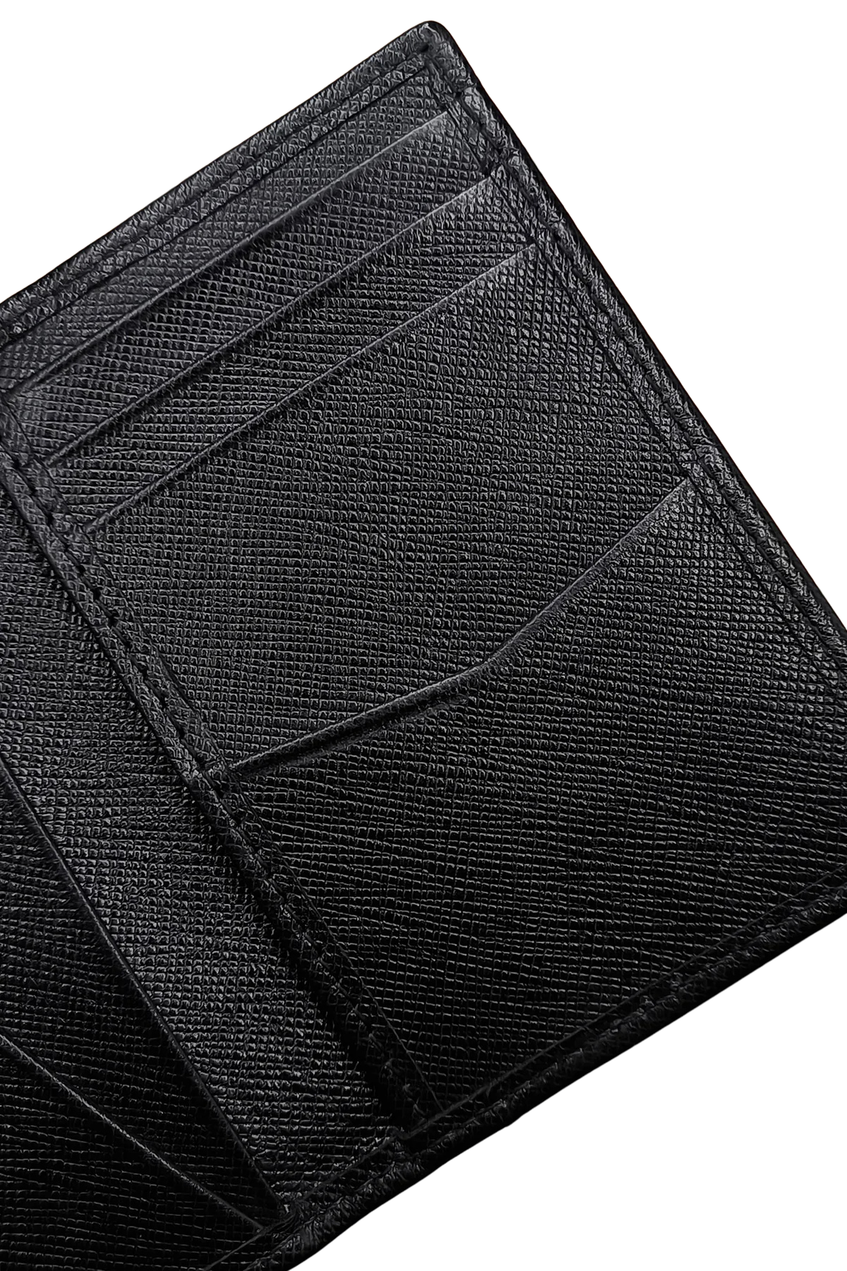 Slim Black Leather Card Holder for Men – Minimalist & Textured Design