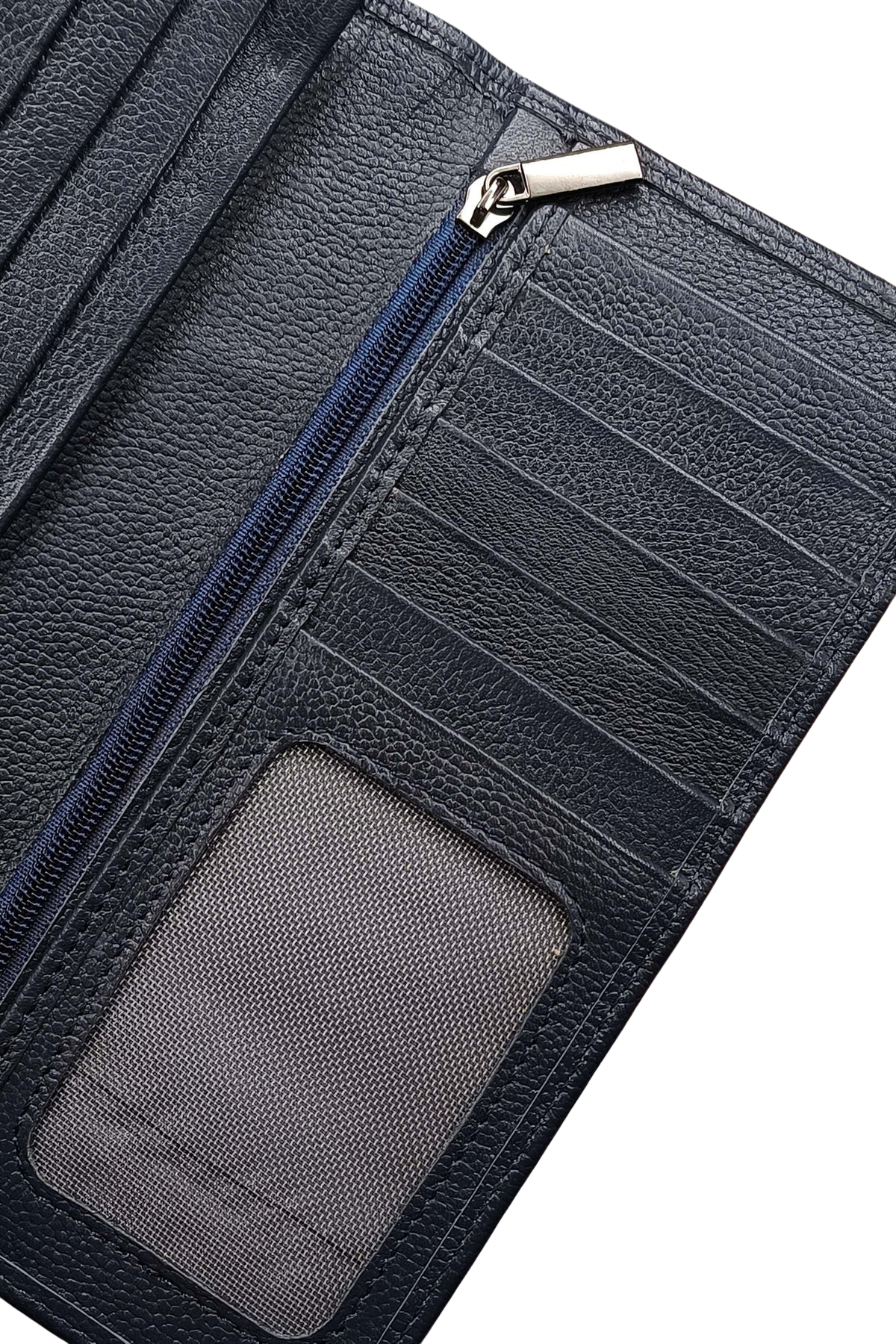 Men’s Stylish Black Leather Wallet - Long and Slim