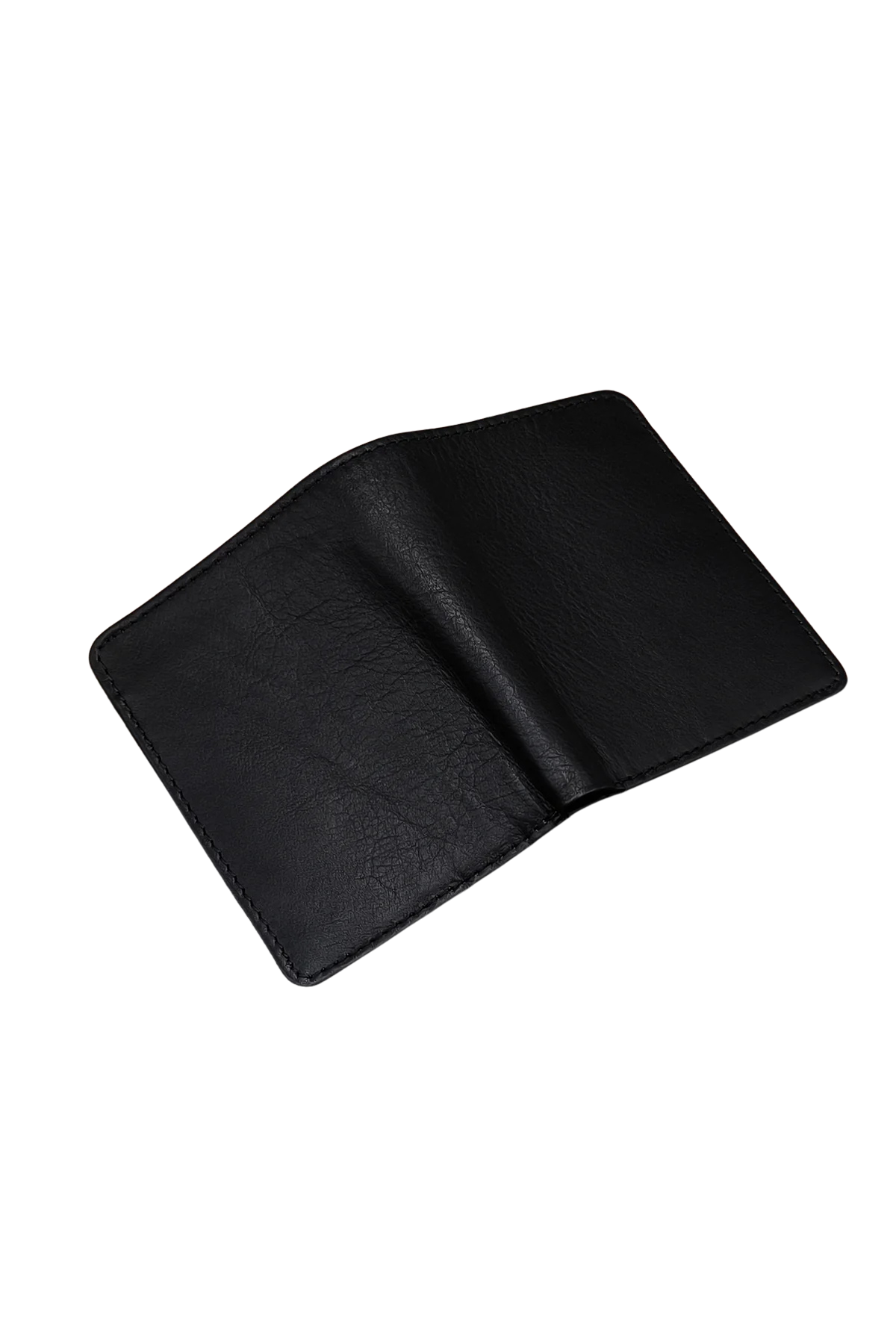 Black Leather Bifold Wallet - Timeless Slim Design