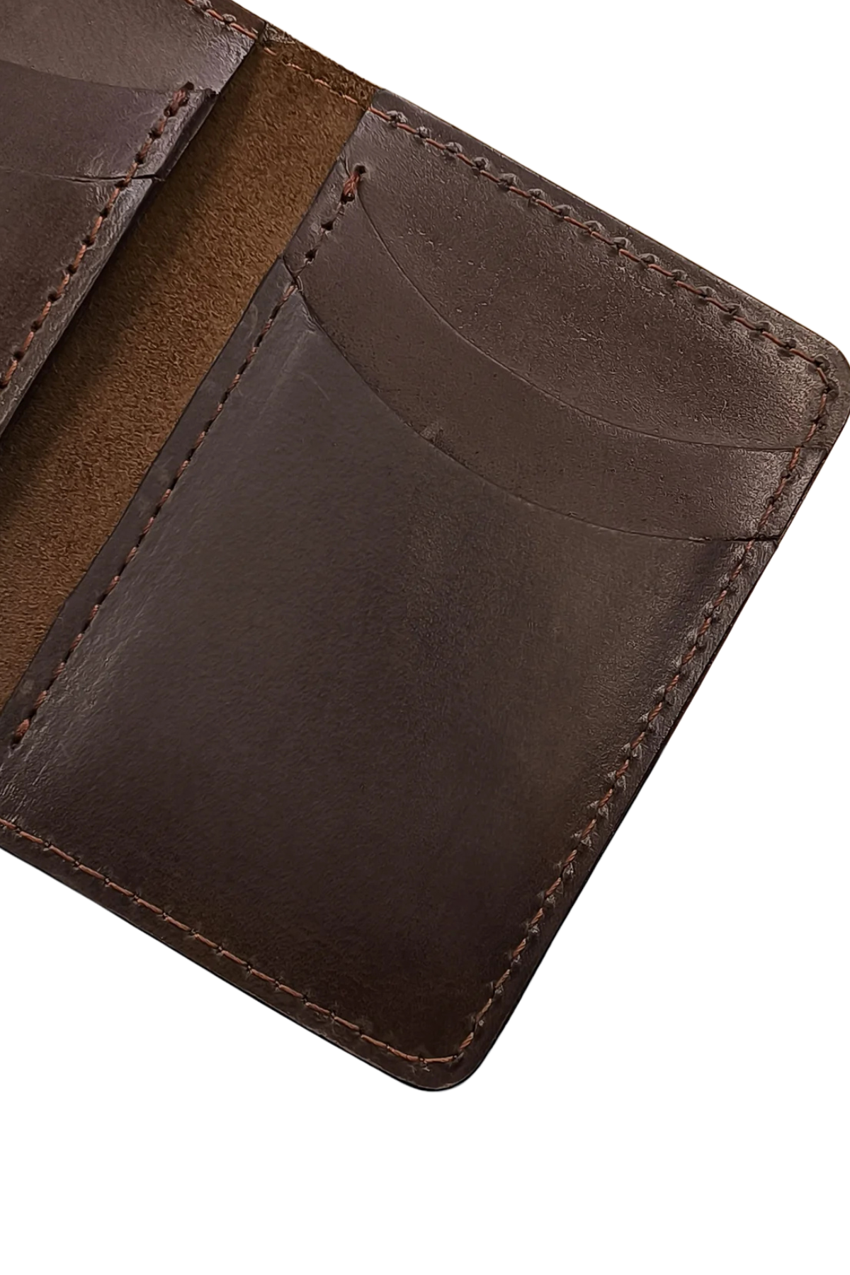 Minimalist Brown Leather Cardholder Wallet