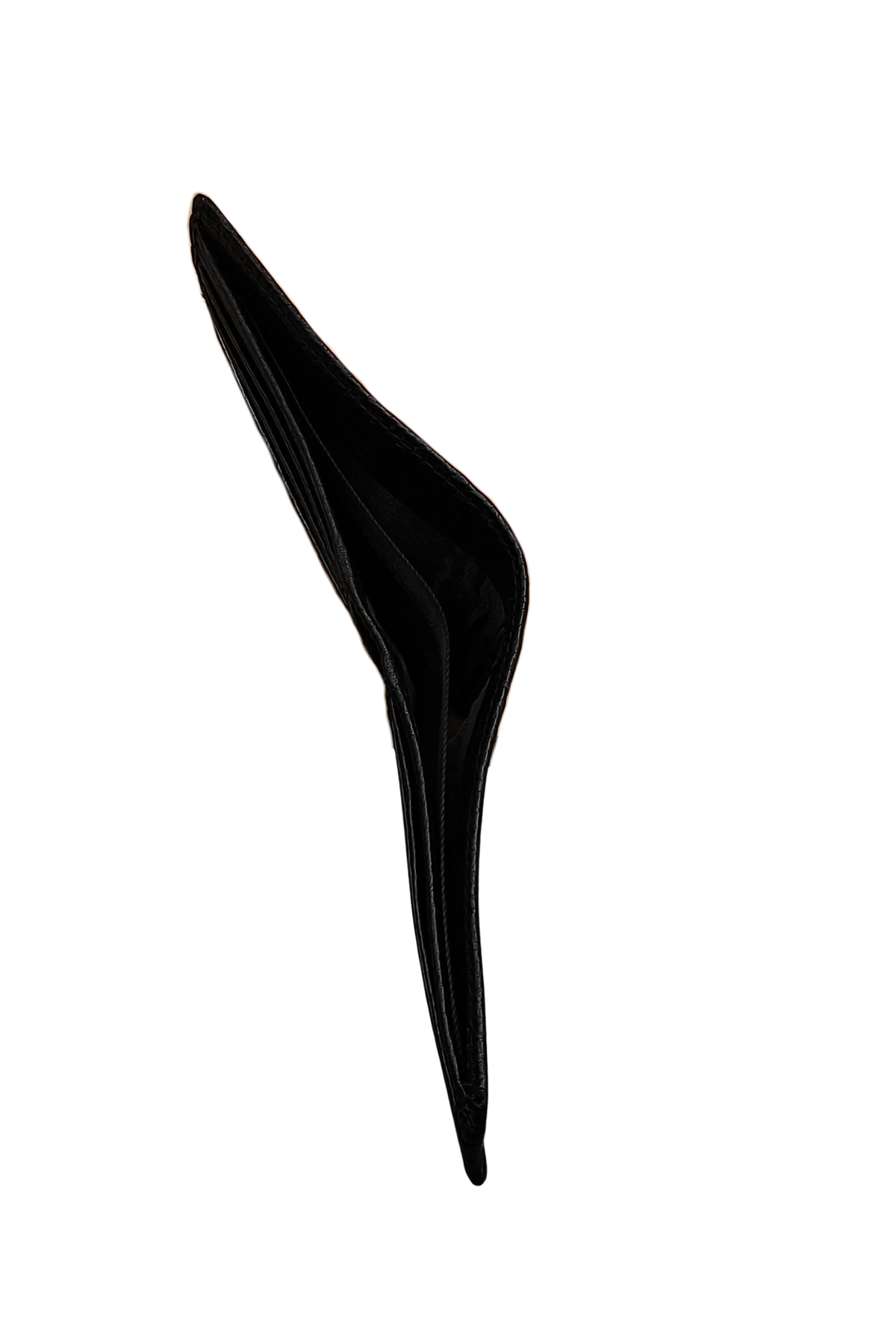 Luxury Black Leather Wallet - Slim Bifold