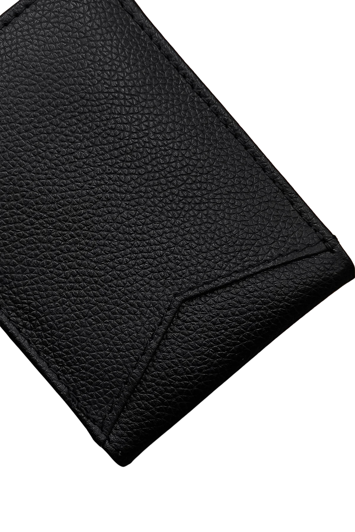 Black Leather Cardholder Wallet – Elegant, Slim Design