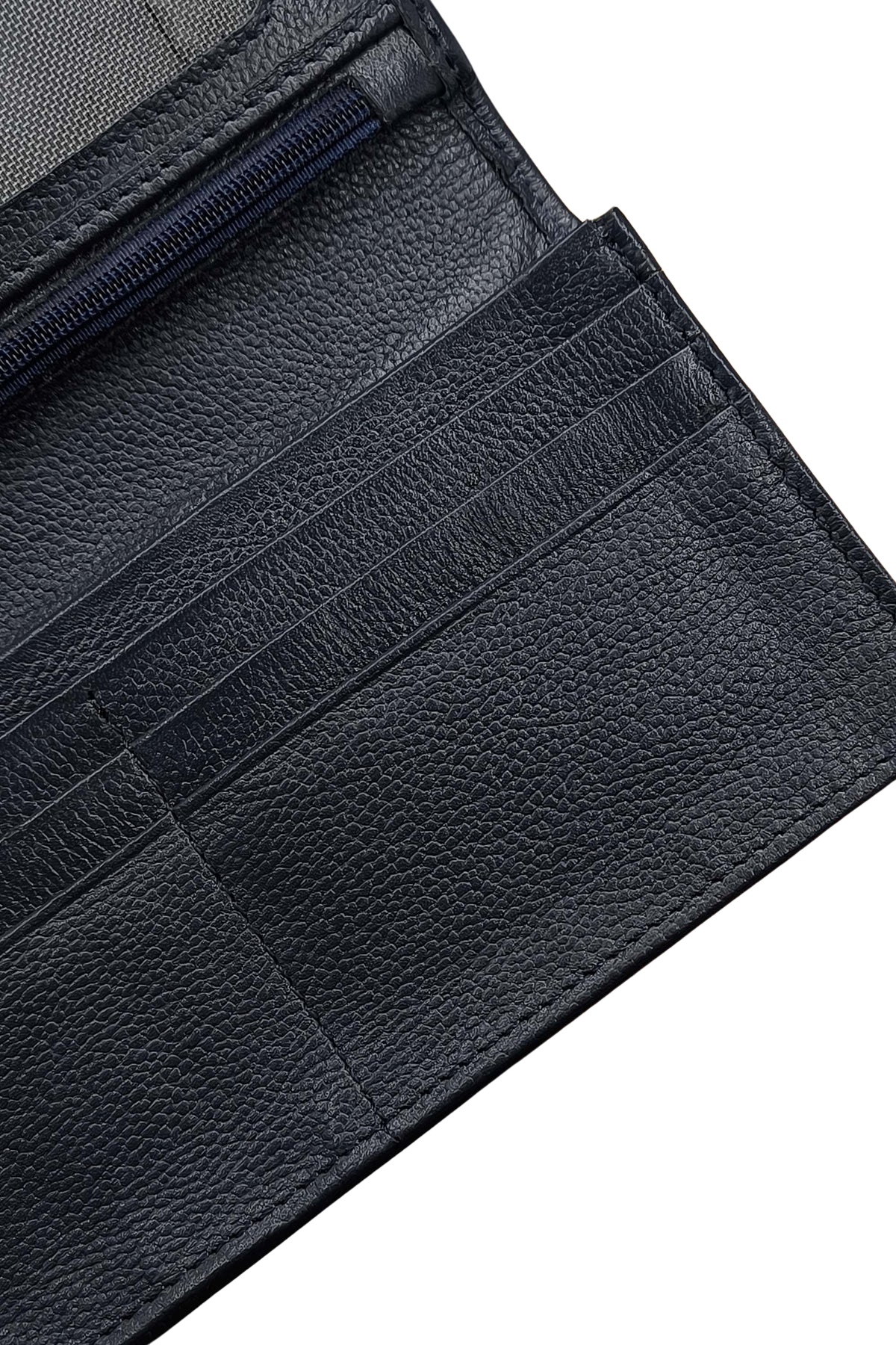 Men’s Stylish Black Leather Wallet - Long and Slim