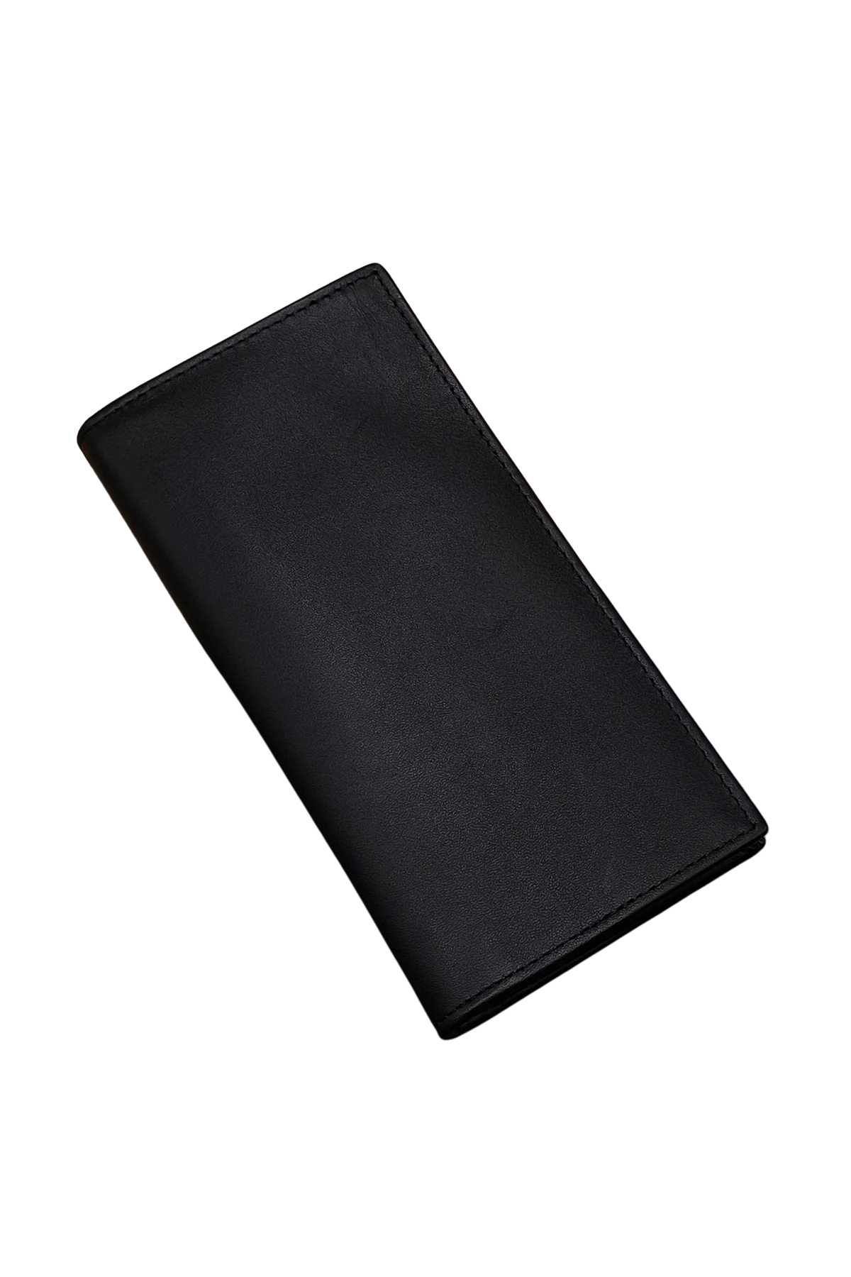 Men's Black Leather Wallet - Sleek Bifold Slim Design