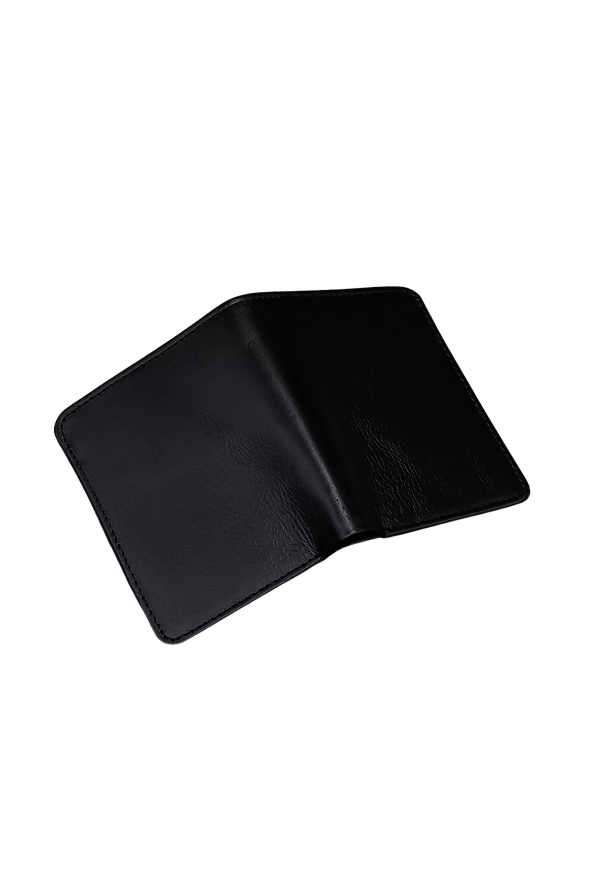 Sleek Black Leather Bifold Wallet