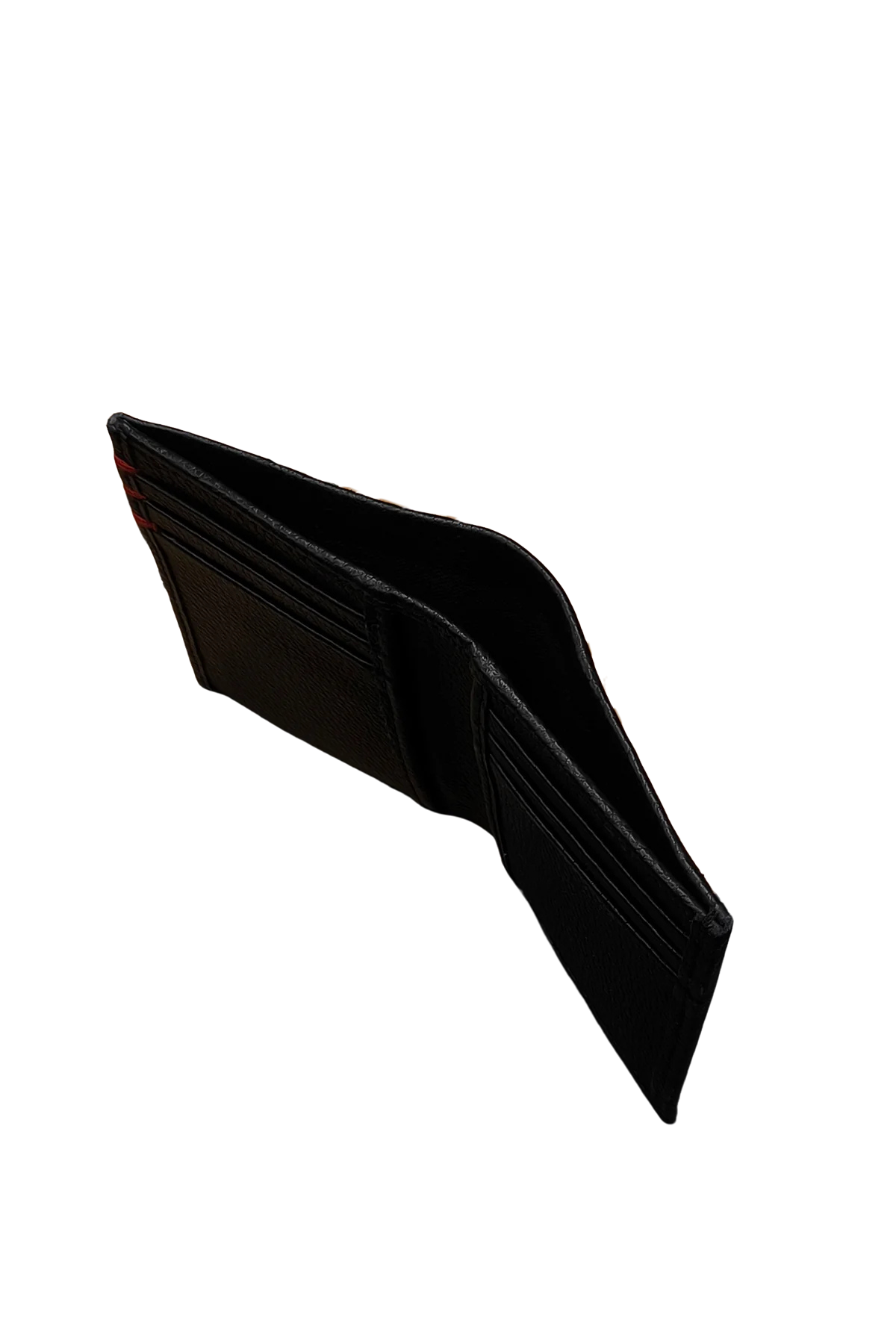 Minimalist Black Leather Bifold Wallet for Men