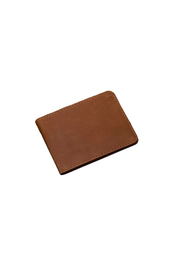 Tan Leather Slim Bifold Wallet - Elegant & Minimalist Design