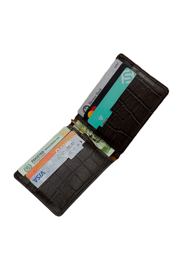 Luxury Croc-Embossed Leather Cardholder