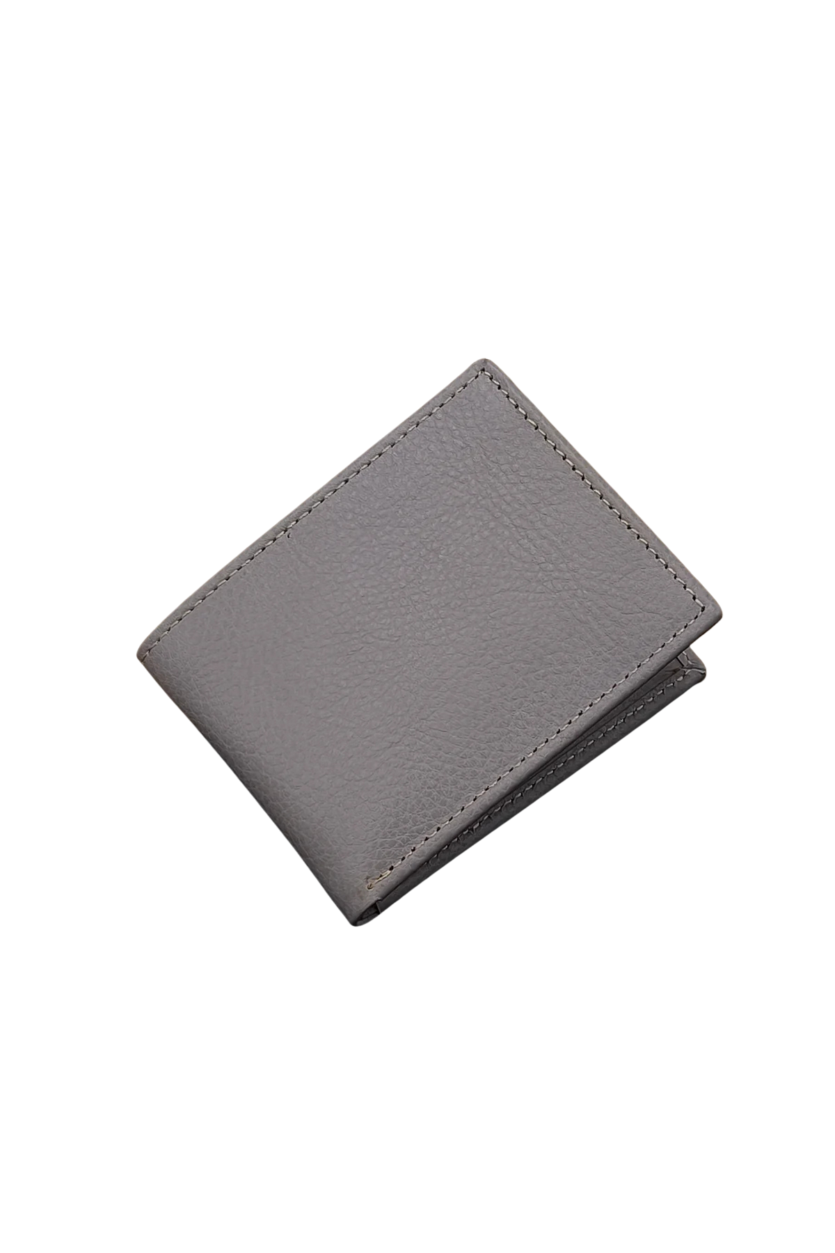 Modern Gray Leather Wallet – Slim Bifold Design for Men