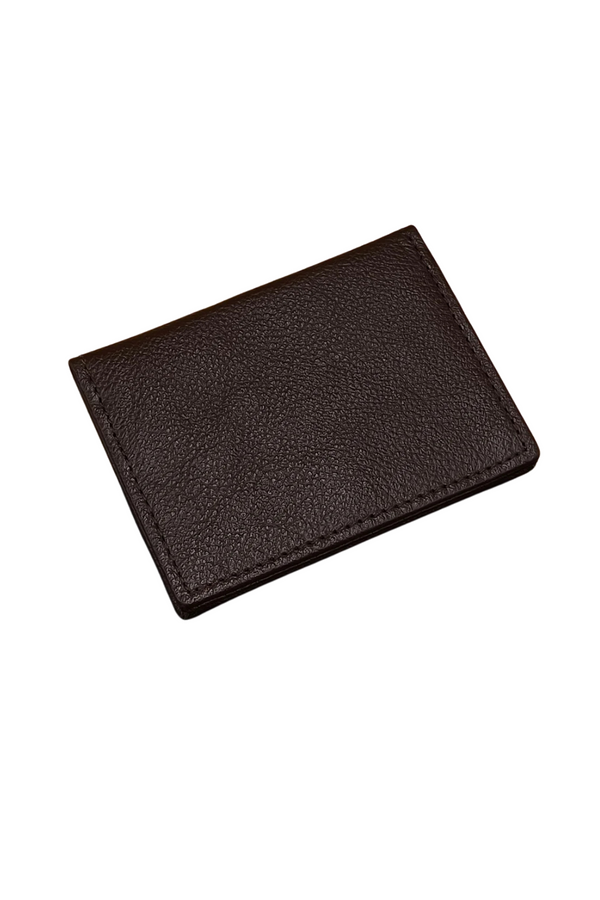 Slim Brown Leather Wallet for Men – Classic Pebbled Finish