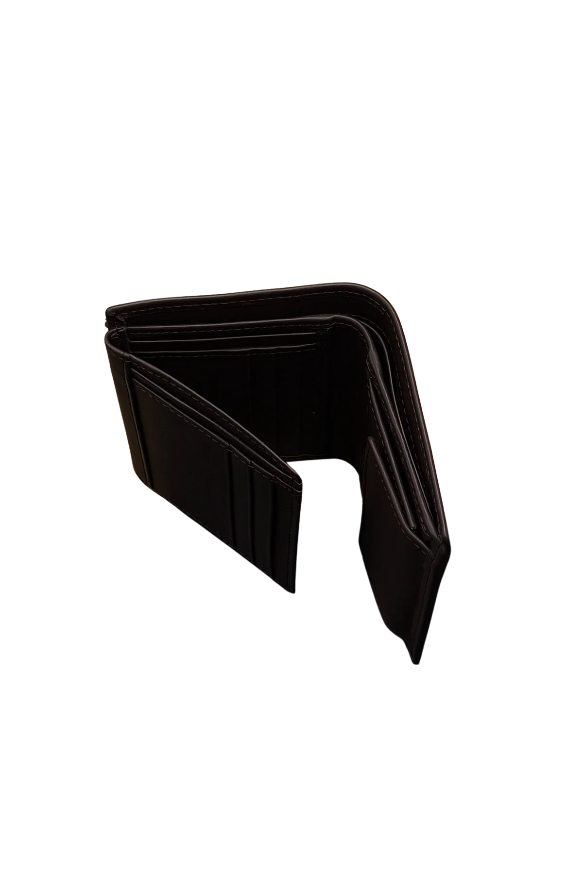 Men's Brown Leather Wallet - Bifold with Button Closure