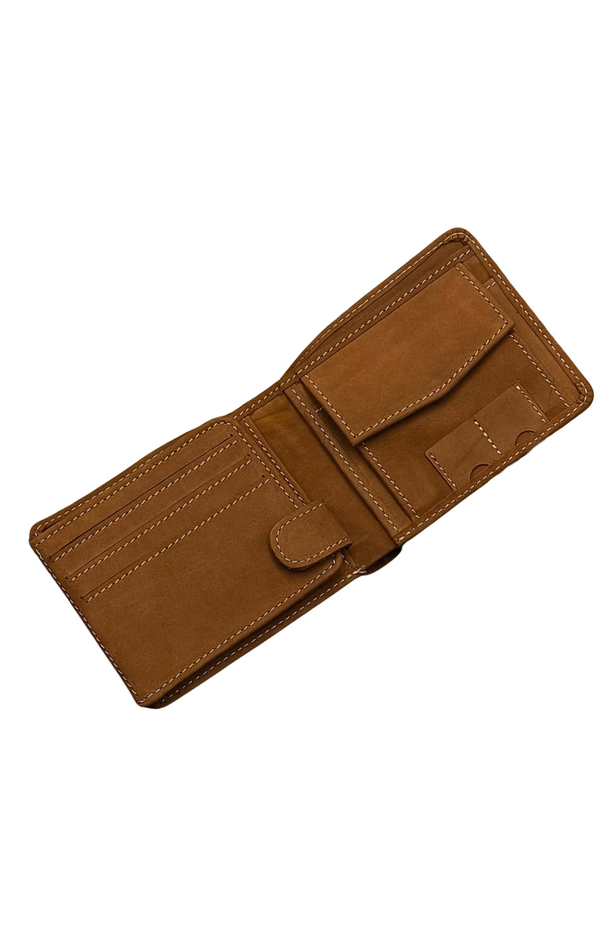 Tan Leather Bifold Wallet – Handcrafted & Durable