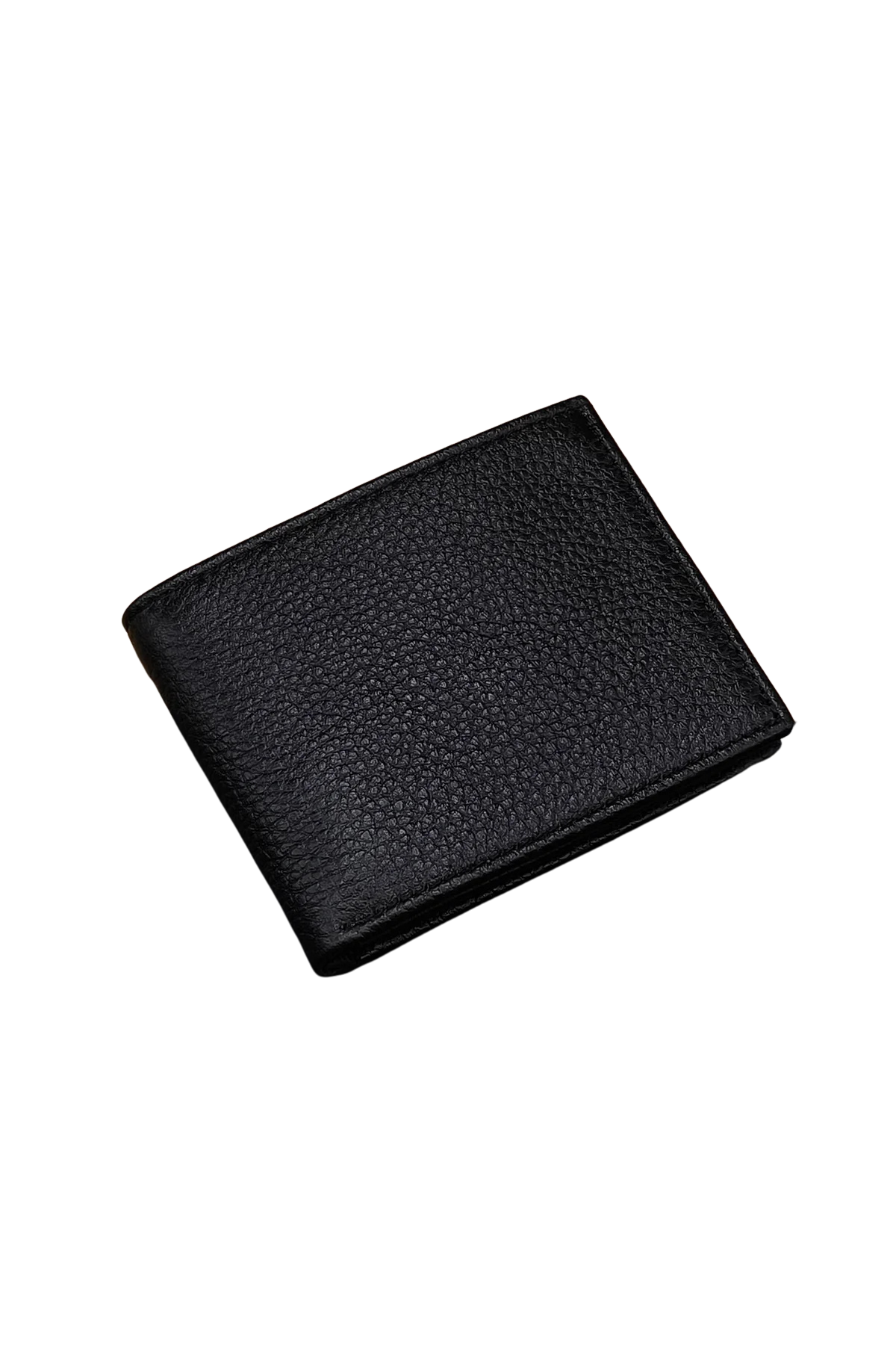 Men’s Minimalist Bifold Wallet – Full-Grain Black Leather