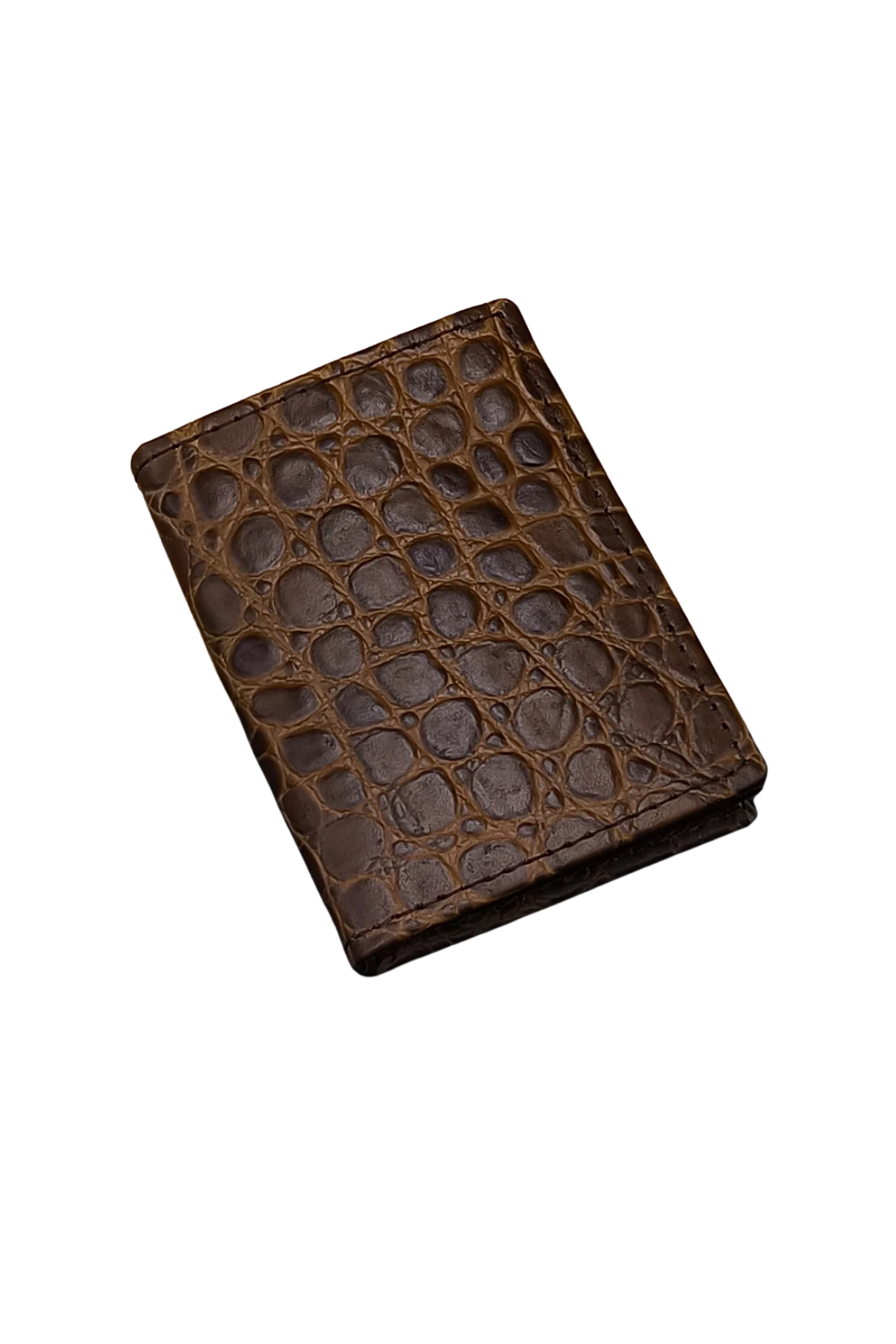 Crocodile Pattern Leather Wallet for Men – Slim Vertical Bifold