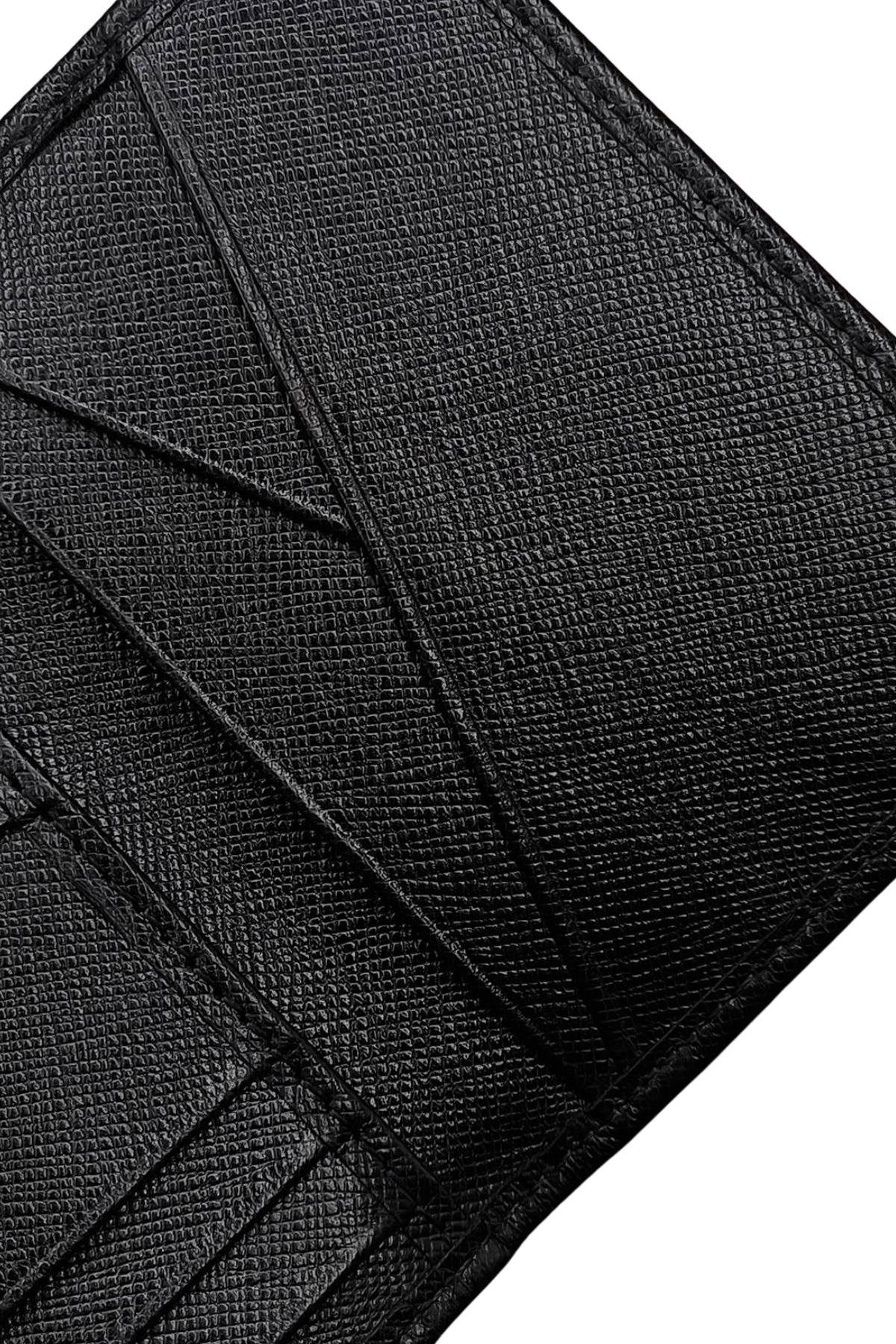 Slim Black Leather Card Holder for Men – Minimalist & Textured Design