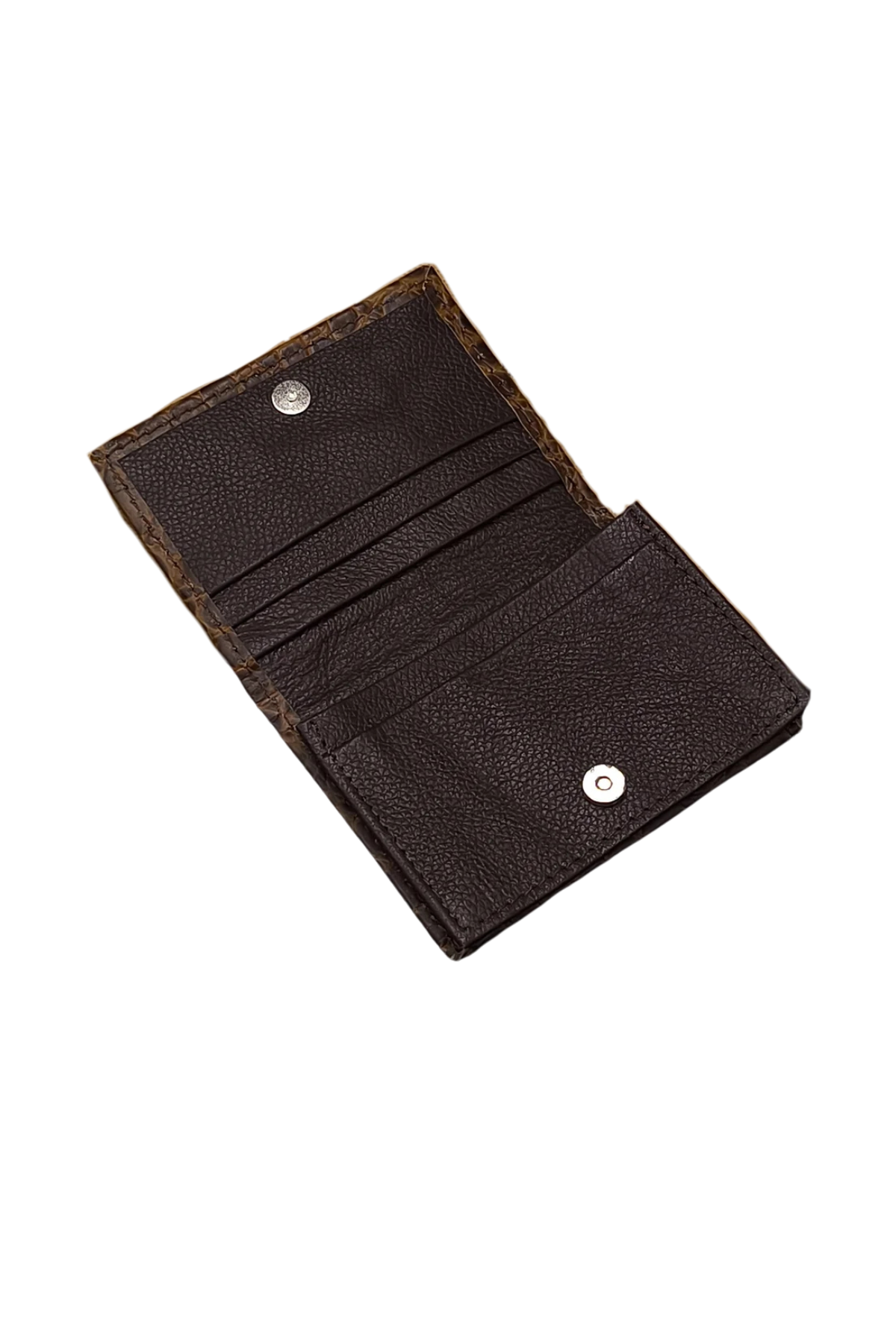 Crocodile Pattern Leather Wallet for Men – Slim Vertical Bifold