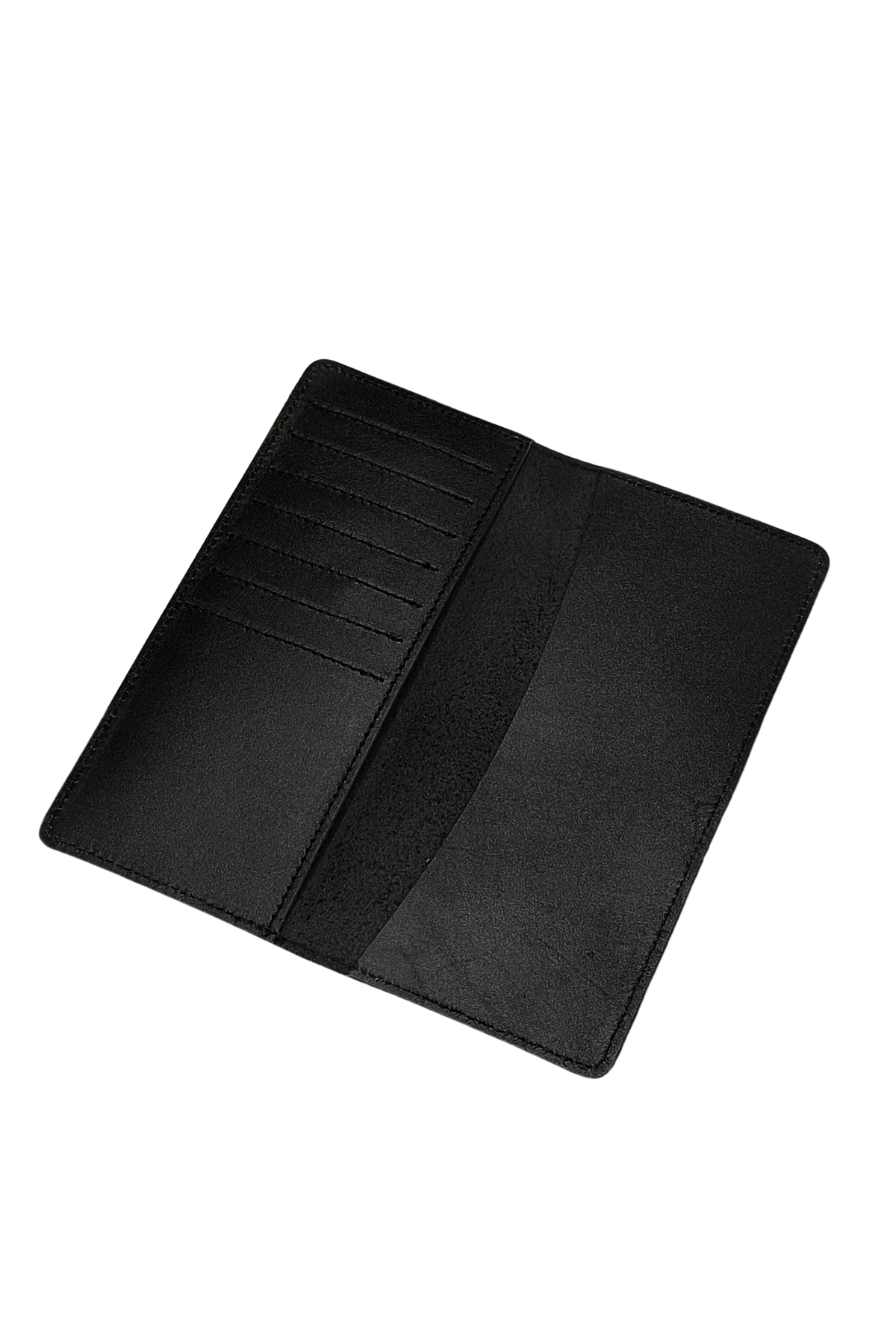 Black Leather Long Wallet – Slim & Elegant Design