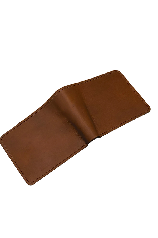 Brown Leather Bifold Wallet for Men - Sleek and Durable Design