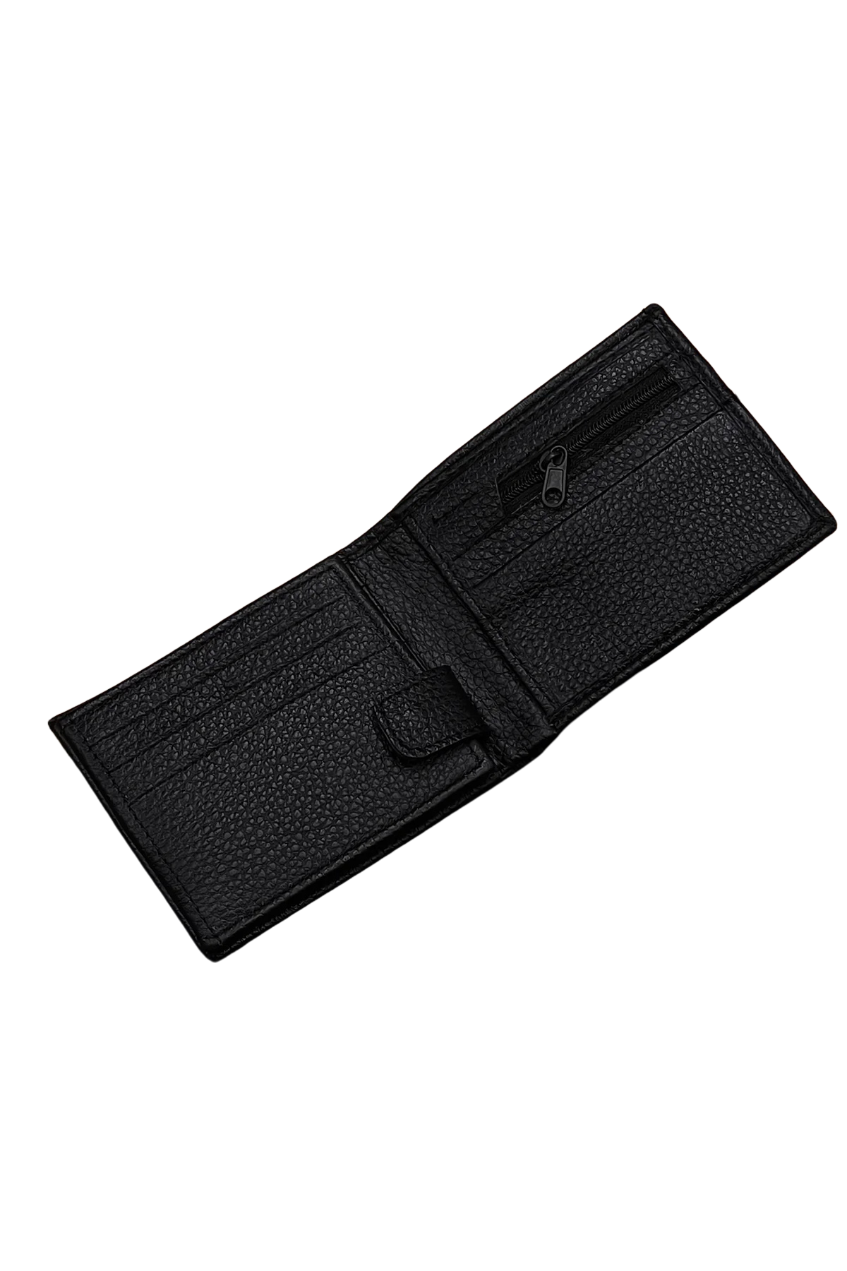 Men’s Minimalist Bifold Wallet – Full-Grain Black Leather