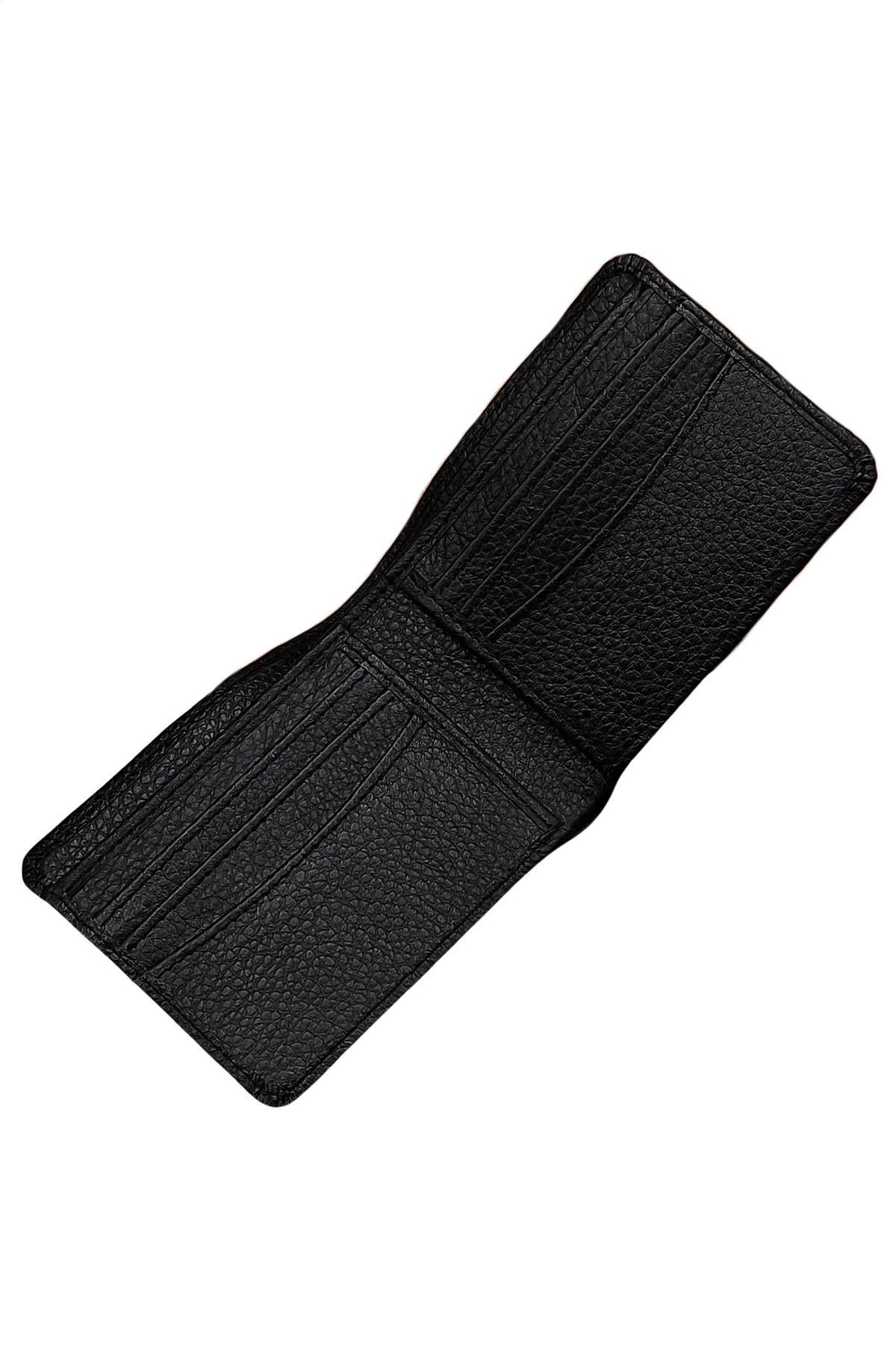 Luxury Black Leather Wallet - Slim Bifold