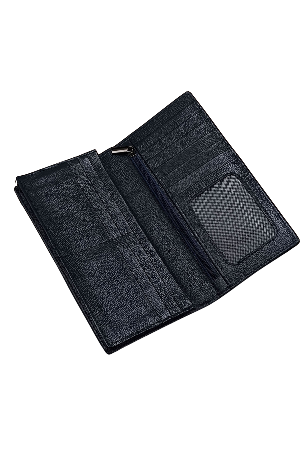 Men’s Stylish Black Leather Wallet - Long and Slim