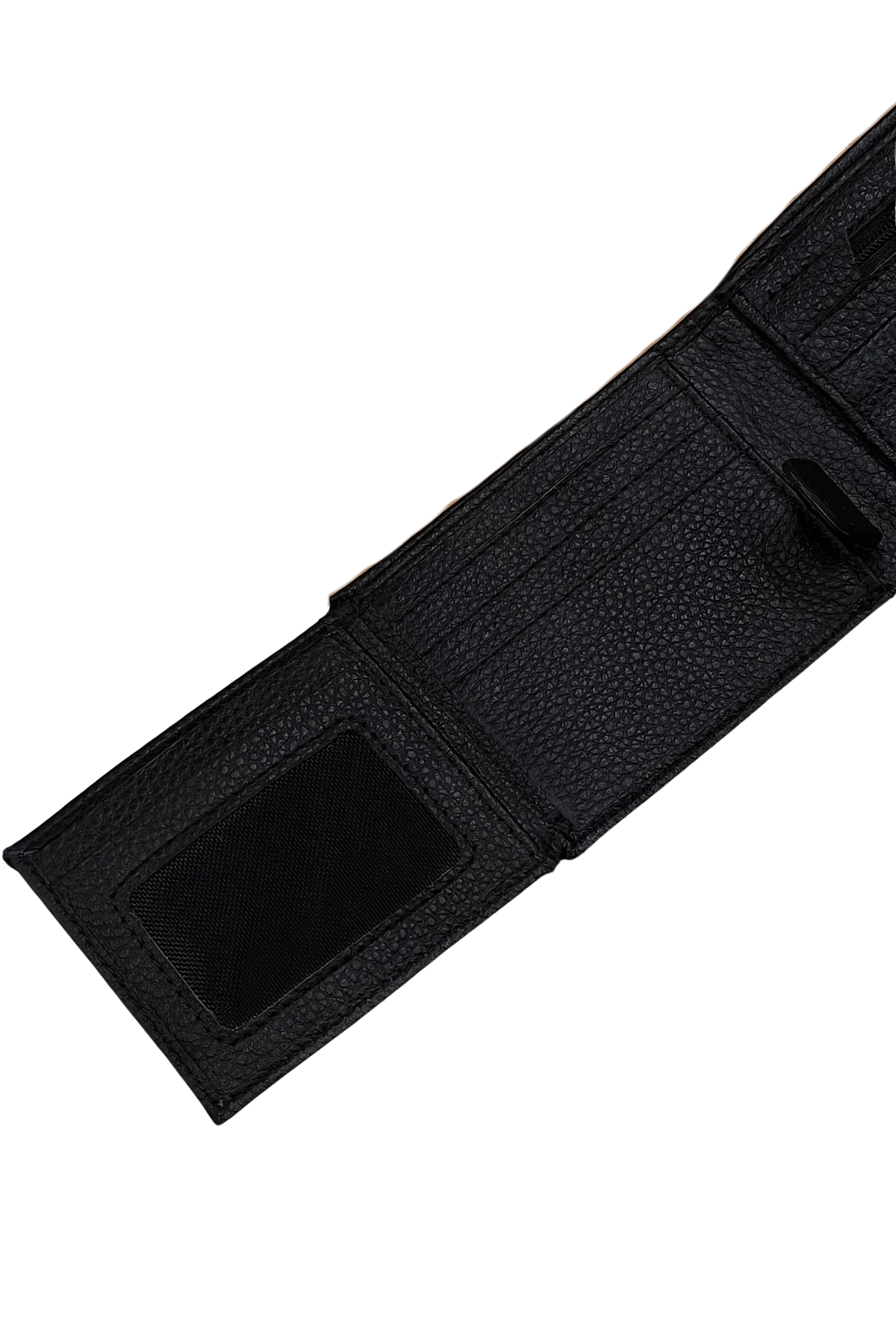 Men’s Minimalist Bifold Wallet – Full-Grain Black Leather