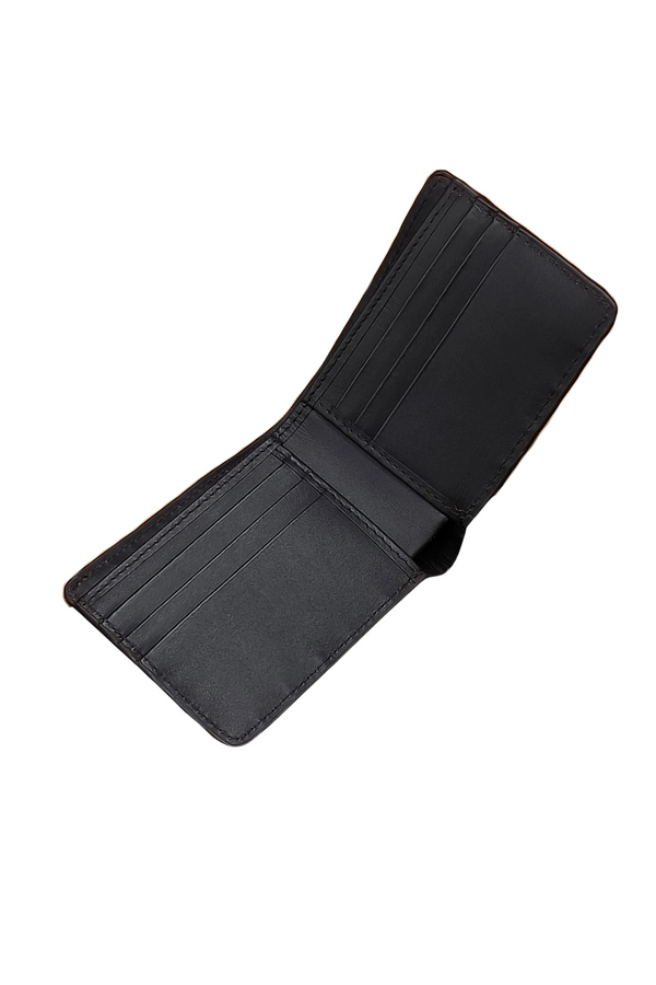 Dark Brown Croc-Embossed Leather Bifold Wallet