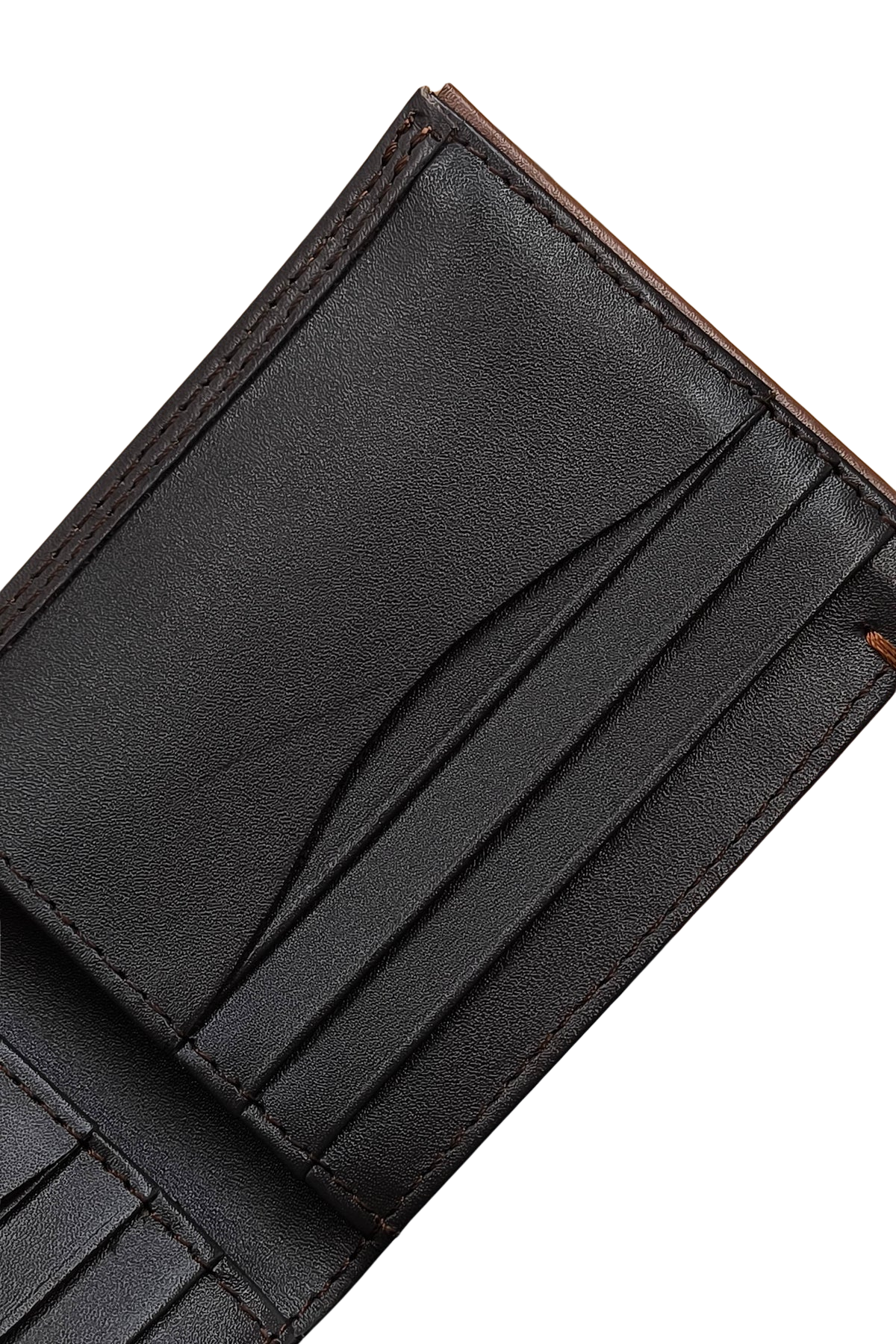 Classic Black Leather Bifold Wallet – Slim & Functional