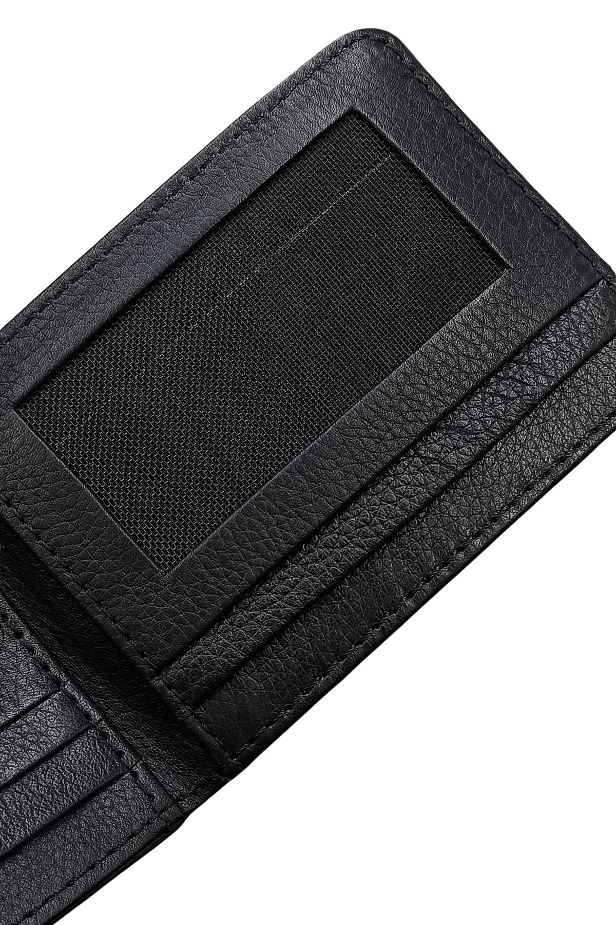 Black Leather Cardholder Wallet – Elegant, Slim Design