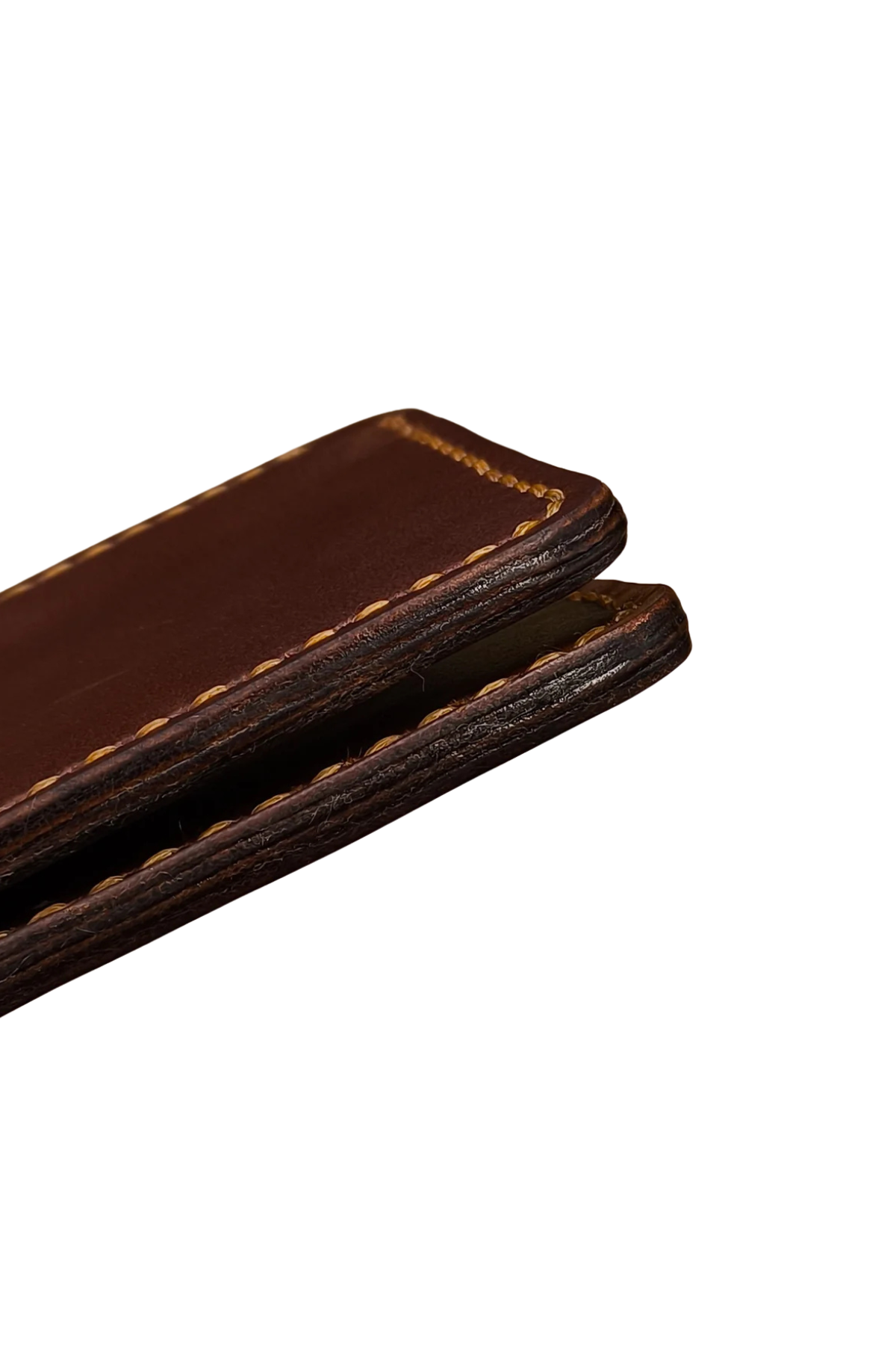 Hand-Stitched Leather Wallet – Dark Brown Bifold for Men