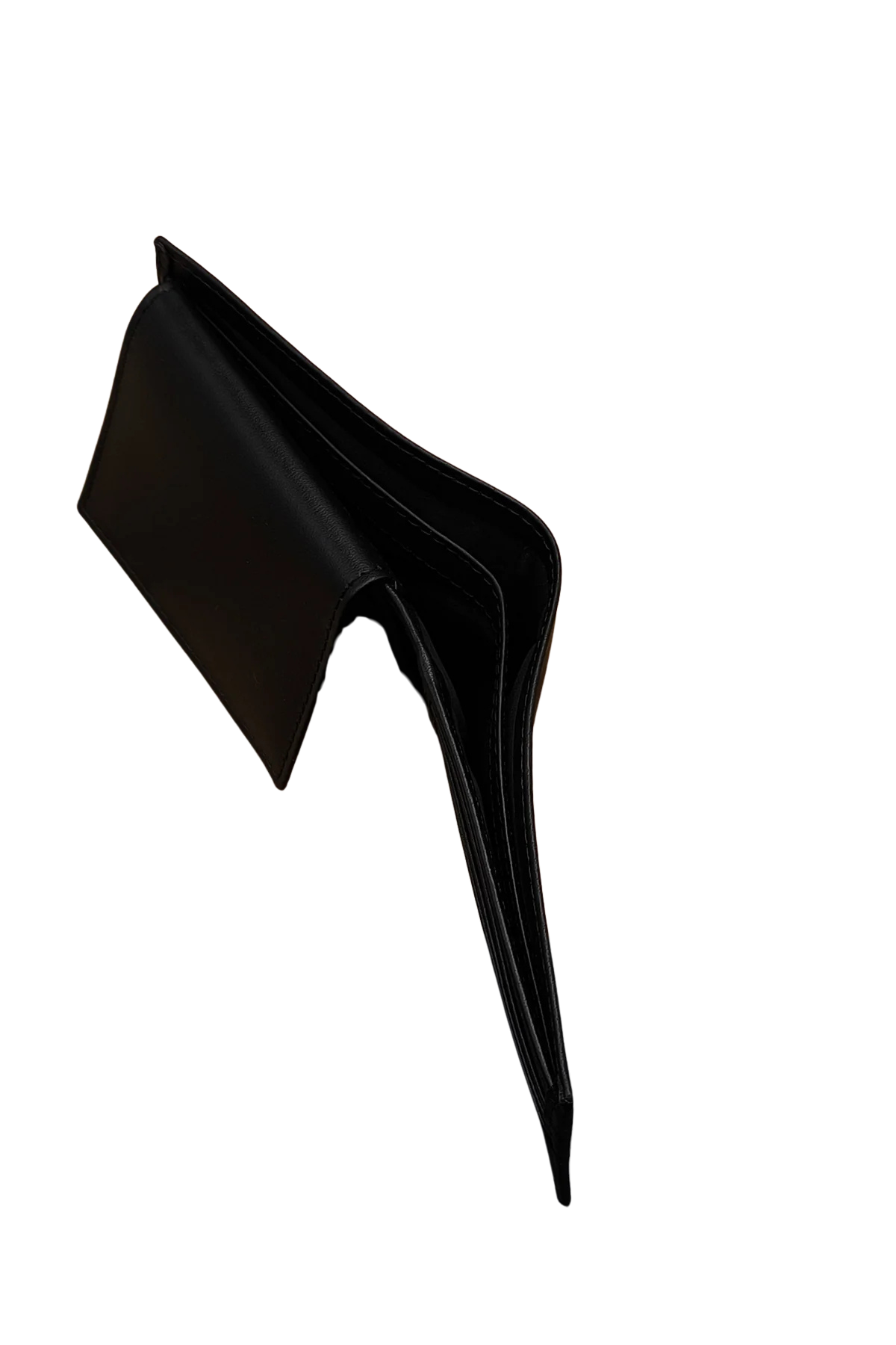 Classic Black Leather Slim Bifold Wallet - Timeless Design